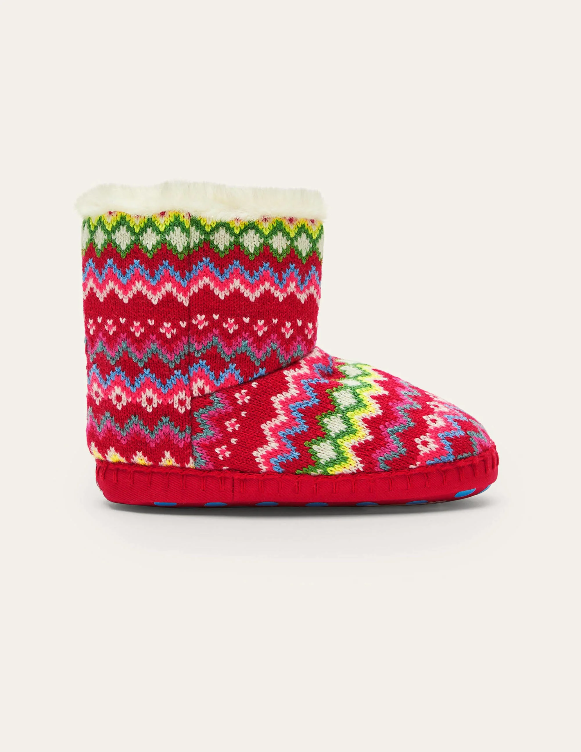 Hausschuhstiefel-Bunt, Fair-Isle-Muster - Image 2