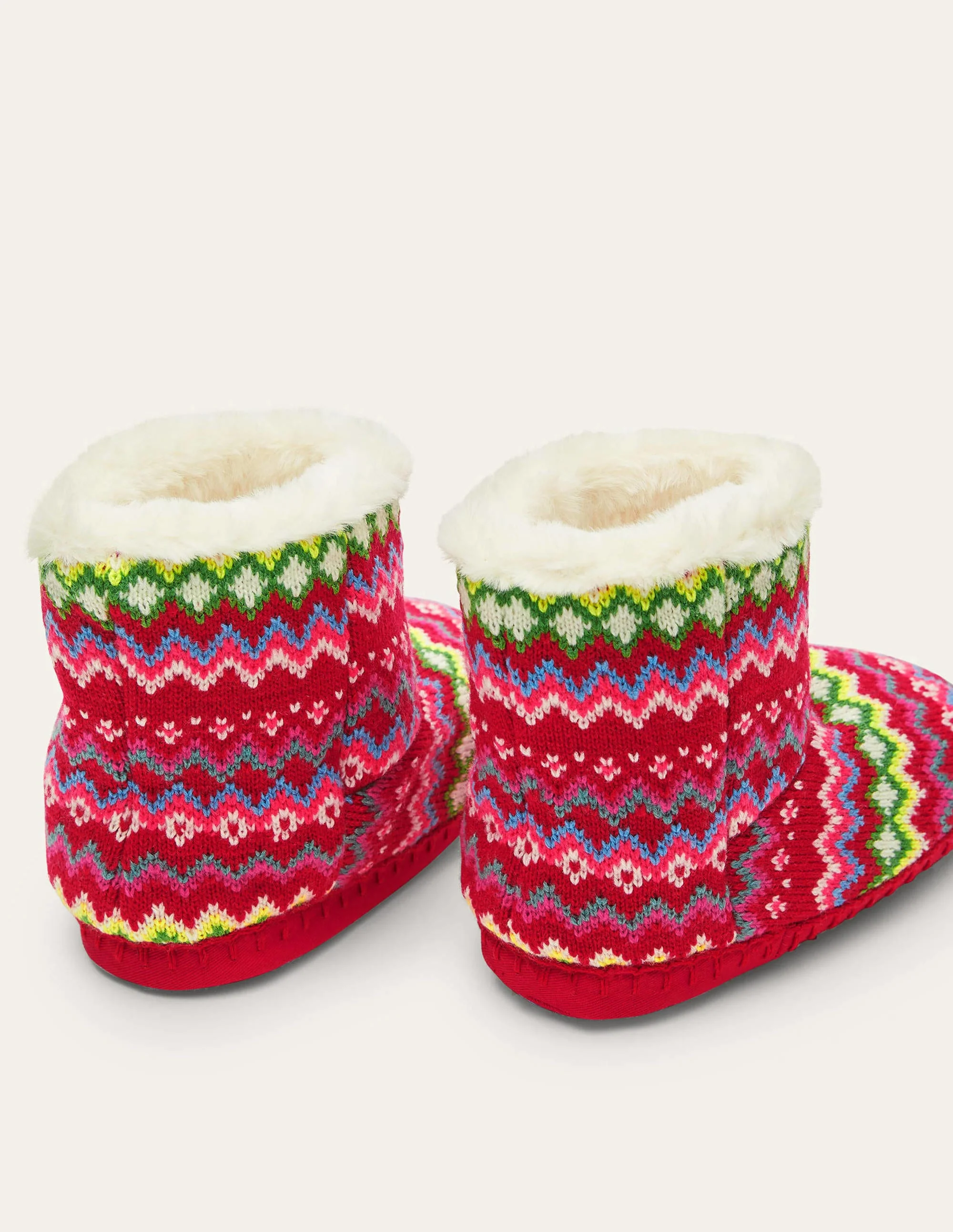Hausschuhstiefel-Bunt, Fair-Isle-Muster - Image 3
