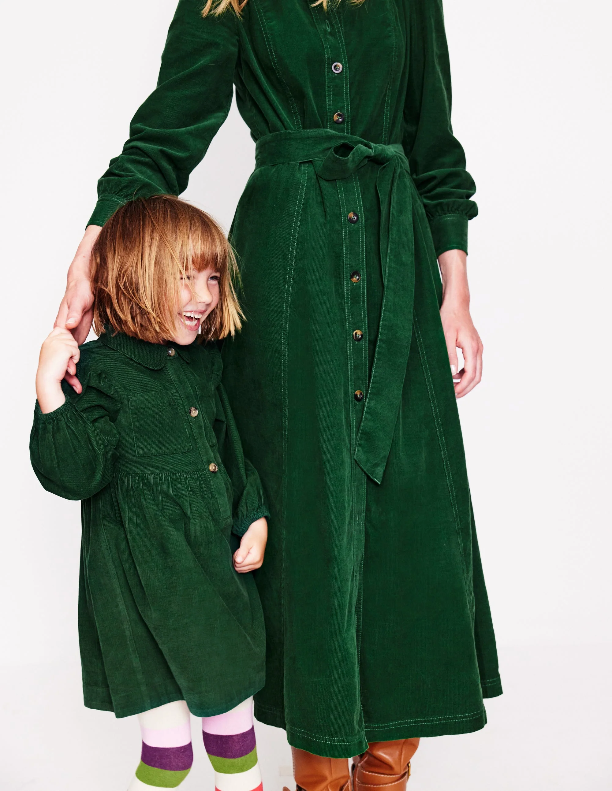 Hemdblusenkleid mit Puffärmeln-Motiv Pine Cord - Image 5
