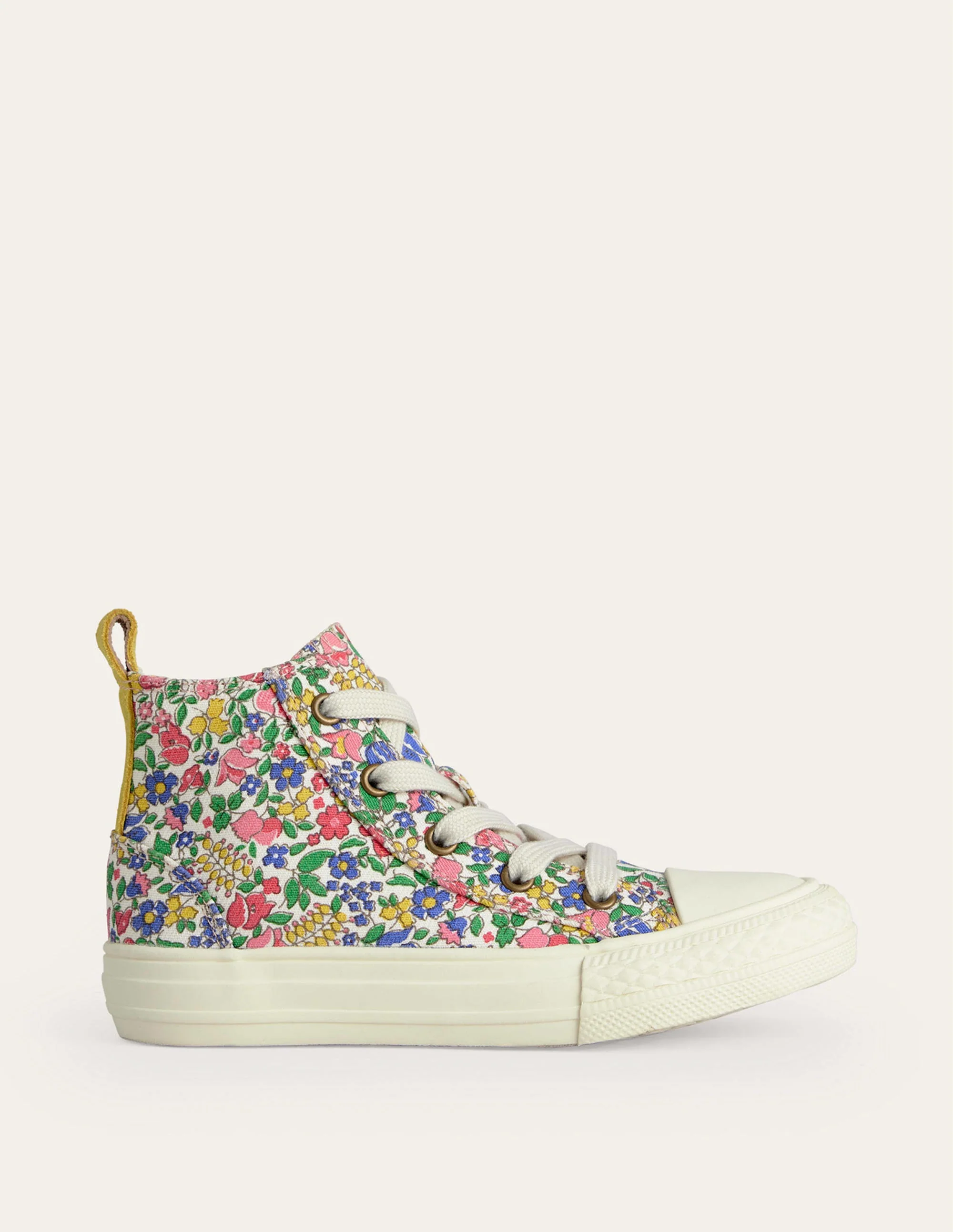 Hochgeschnittene Canvas-Sneaker-Bunt Blumenbeet