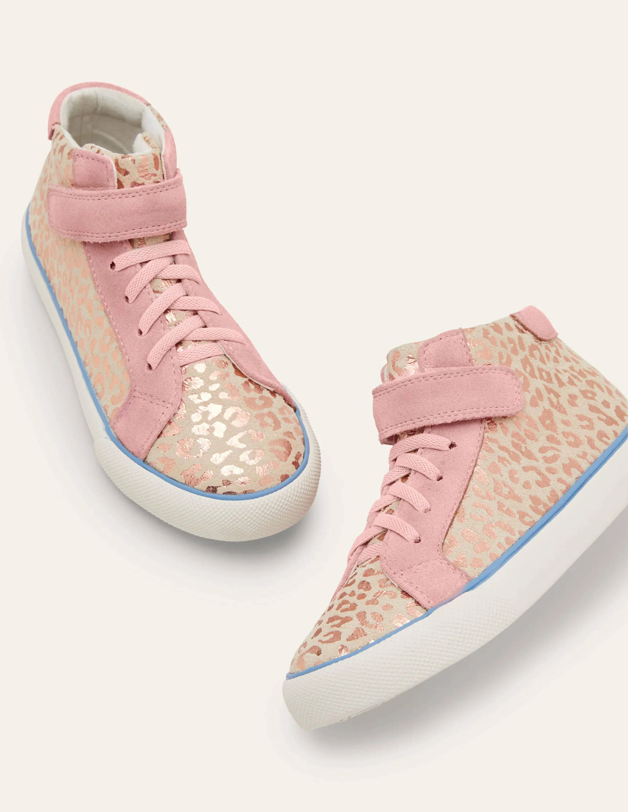 Hochgeschnittene Schuhe mit elastischen Schnürsenkeln-Leopardenmuster