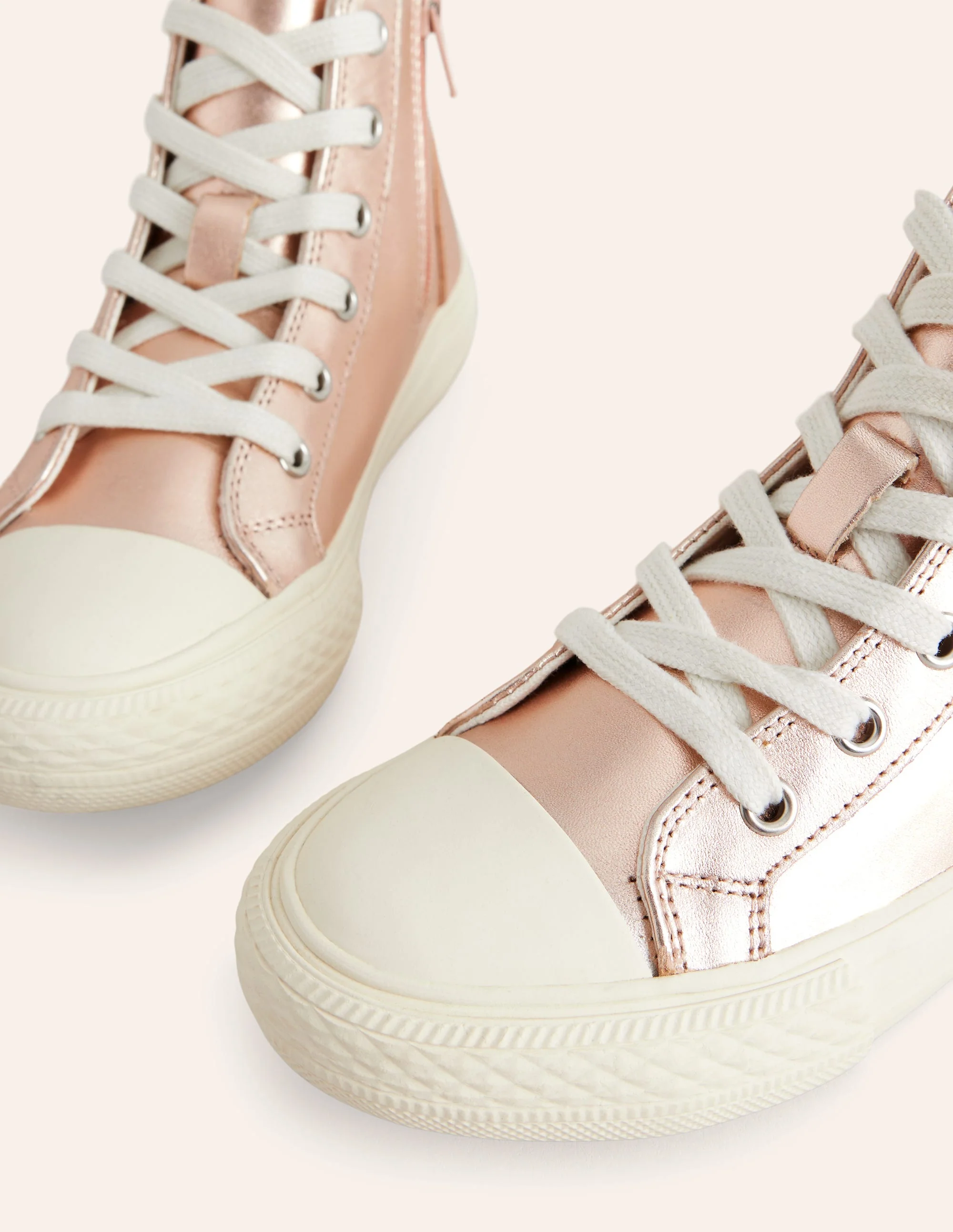Hohe Sneaker in Metallic-Optik-Kupfer Spiegelmetallic - Image 3
