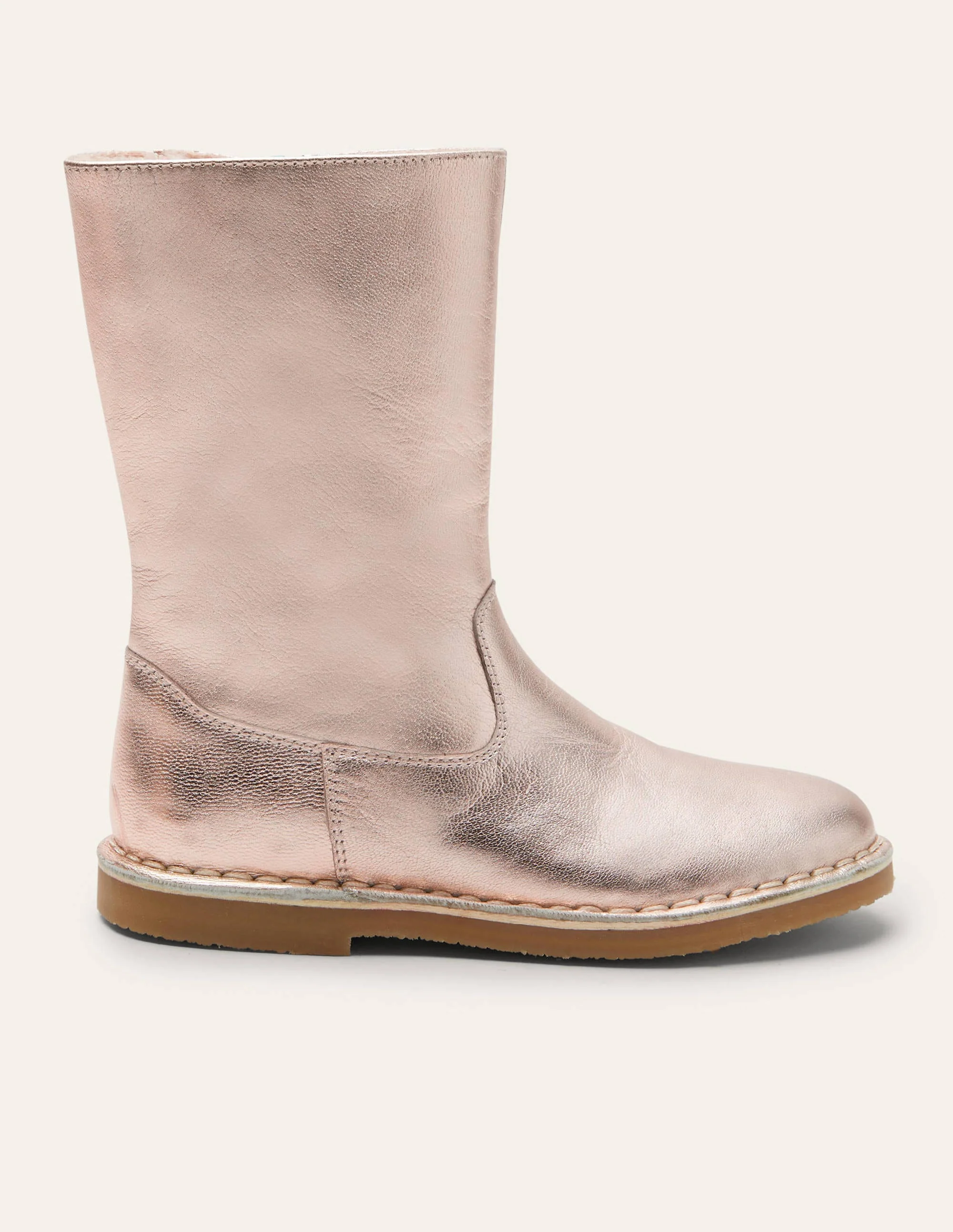 Hohe Stiefel-Roségold-Metallic - Image 2