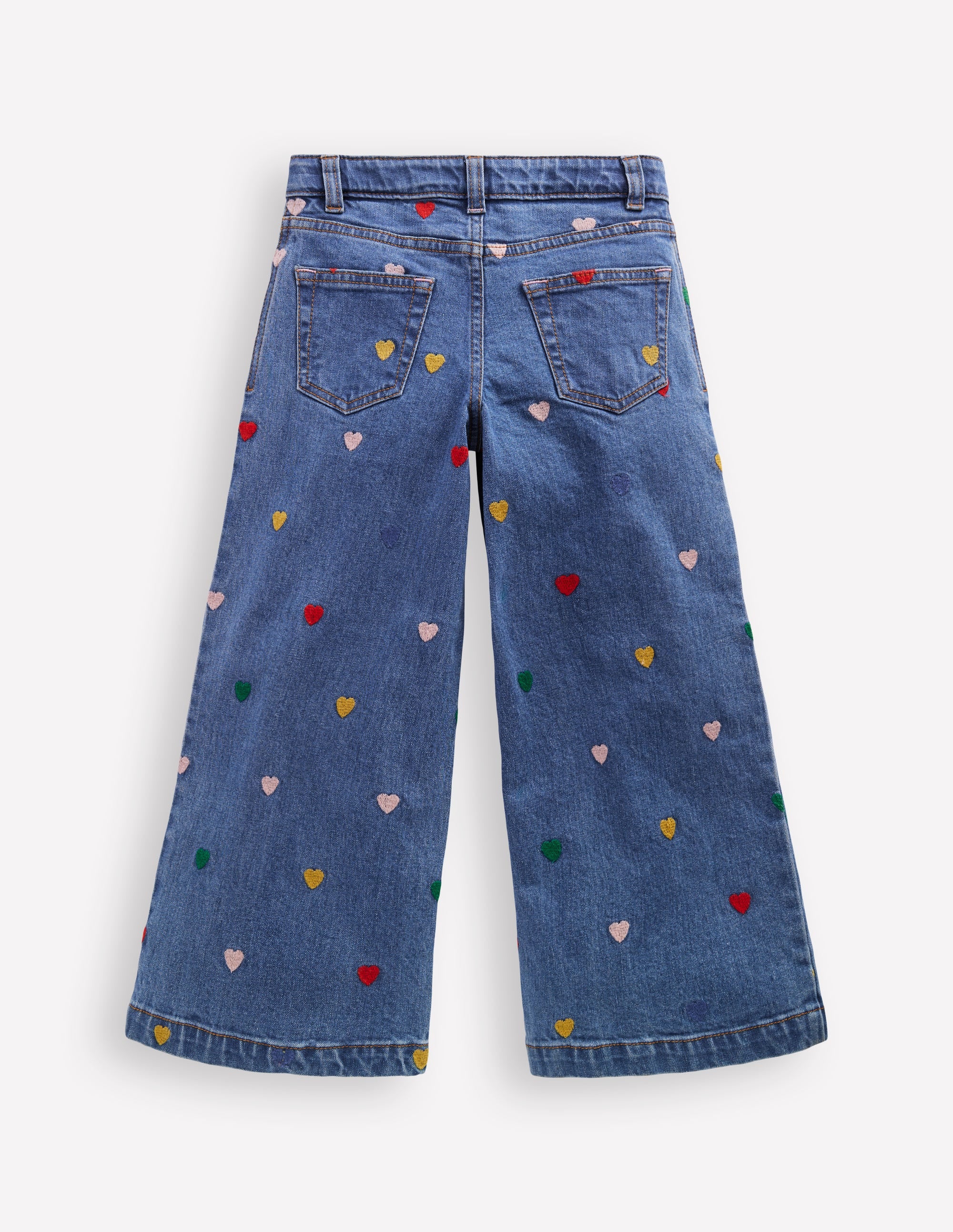 Hose mit weitem Bein-Mittleres Vintageblau/Denim, Herzen - Image 2