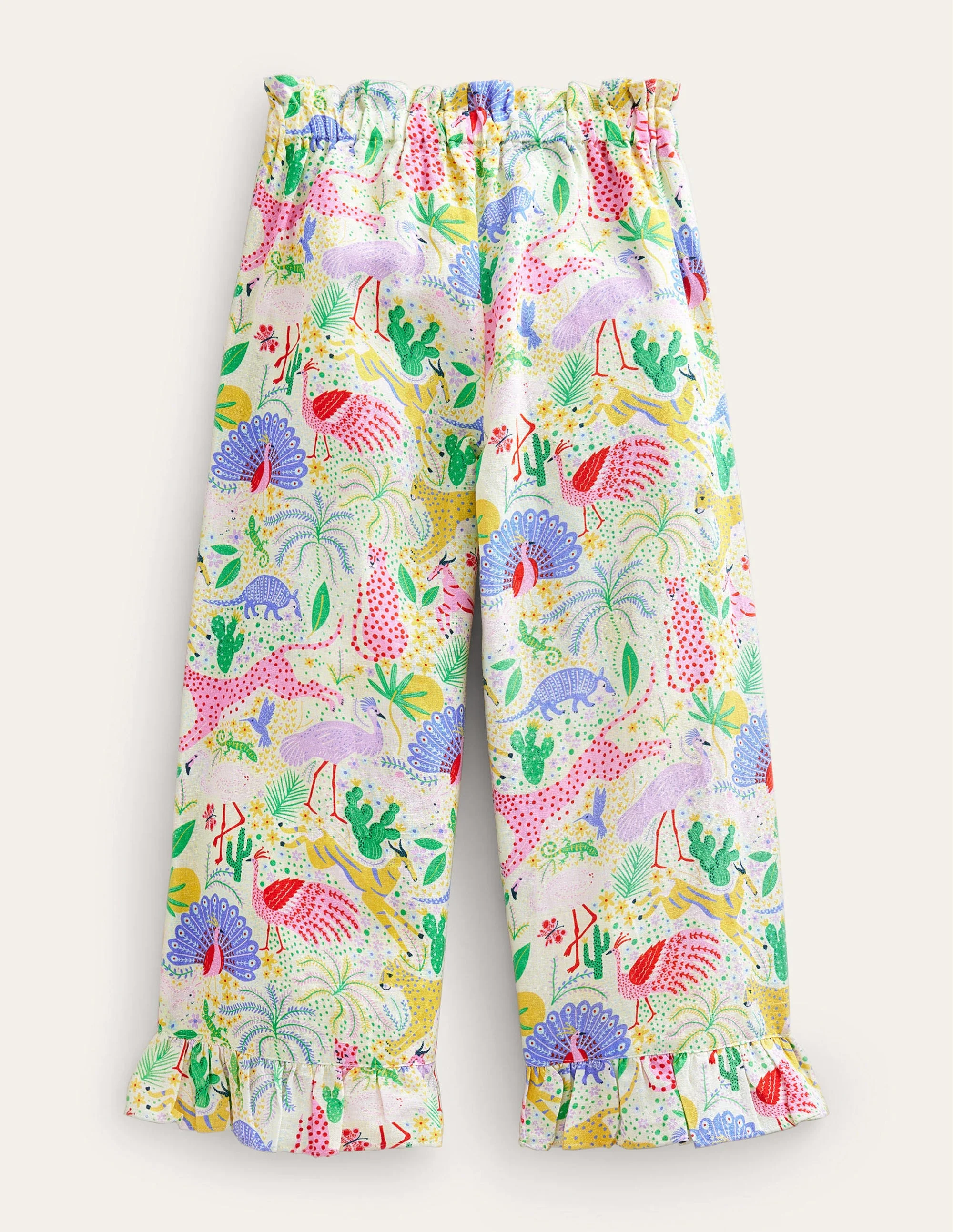 Hose mit weitem Bein und Rüschenbündchen-Bunt, Wüstenmotiv - Image 2