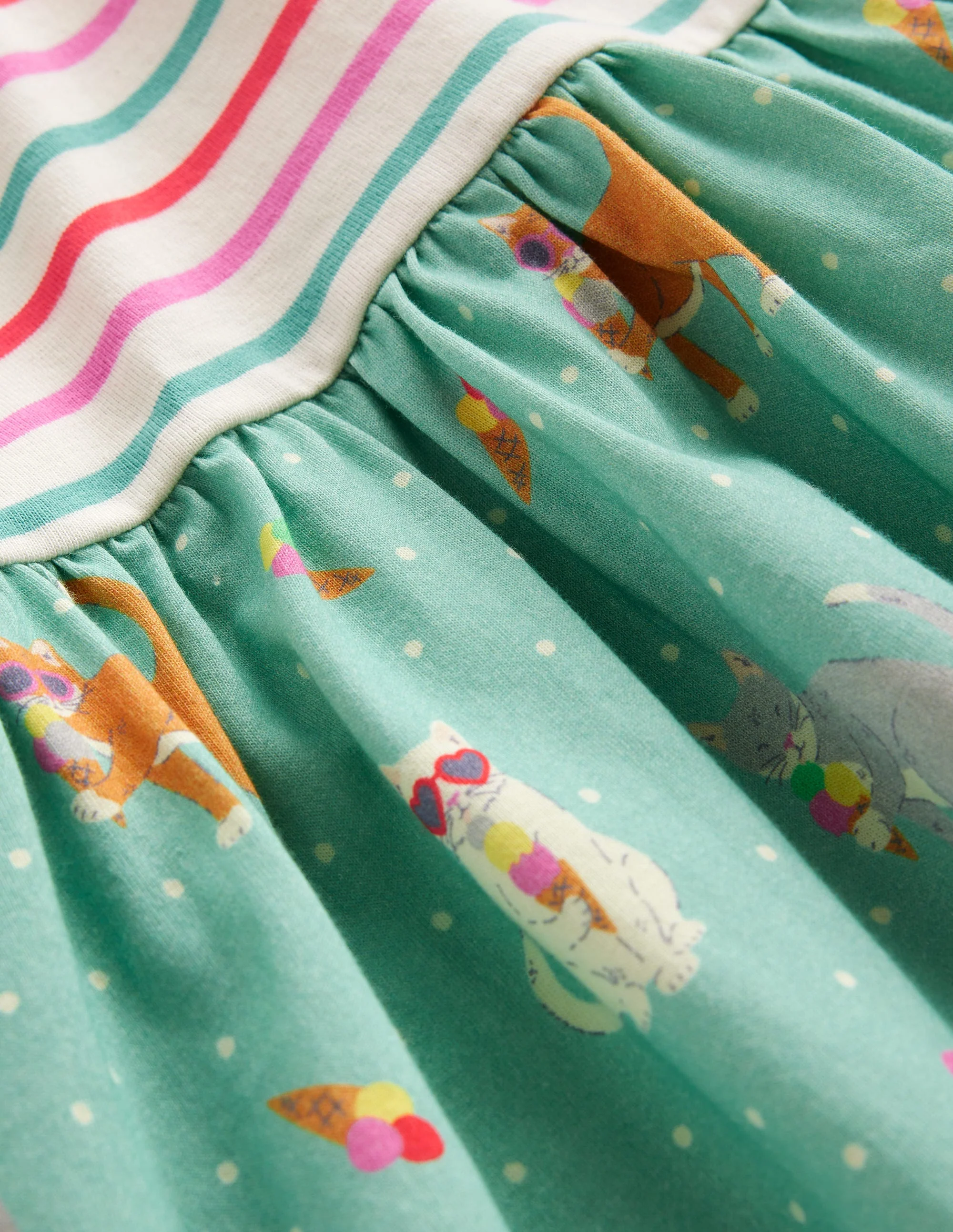 Hotchpotch Jersey-Kleid-Korsika-Blau Urlaub Katzen - Image 3
