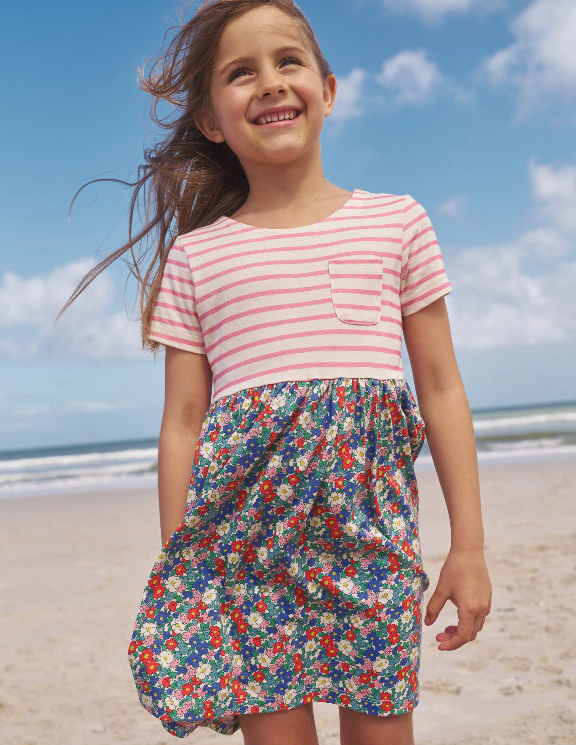 Hotchpotch Jersey-Kleid-Nautisch Floral - Image 4