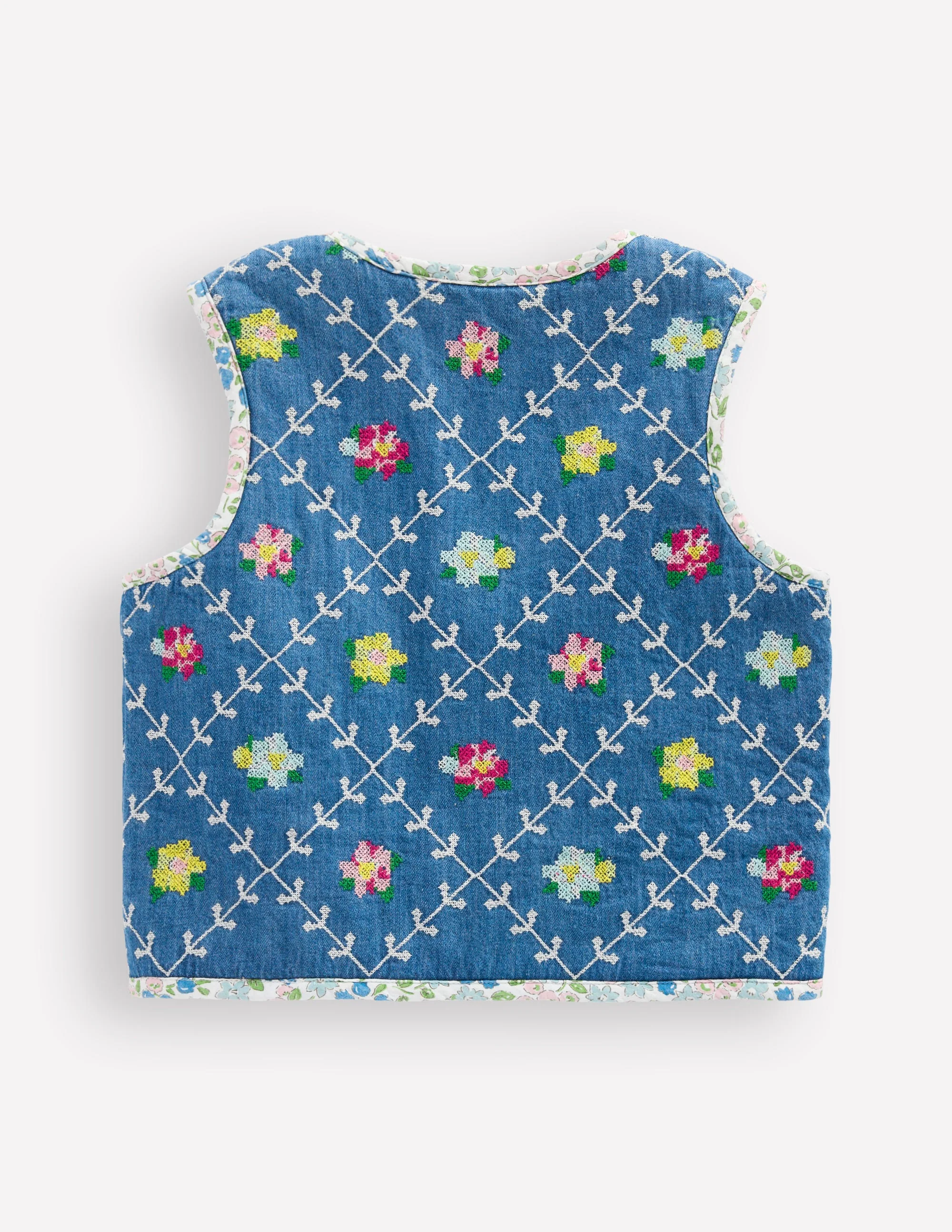 Hübsche Steppweste-Denim, Stickerei - Image 2