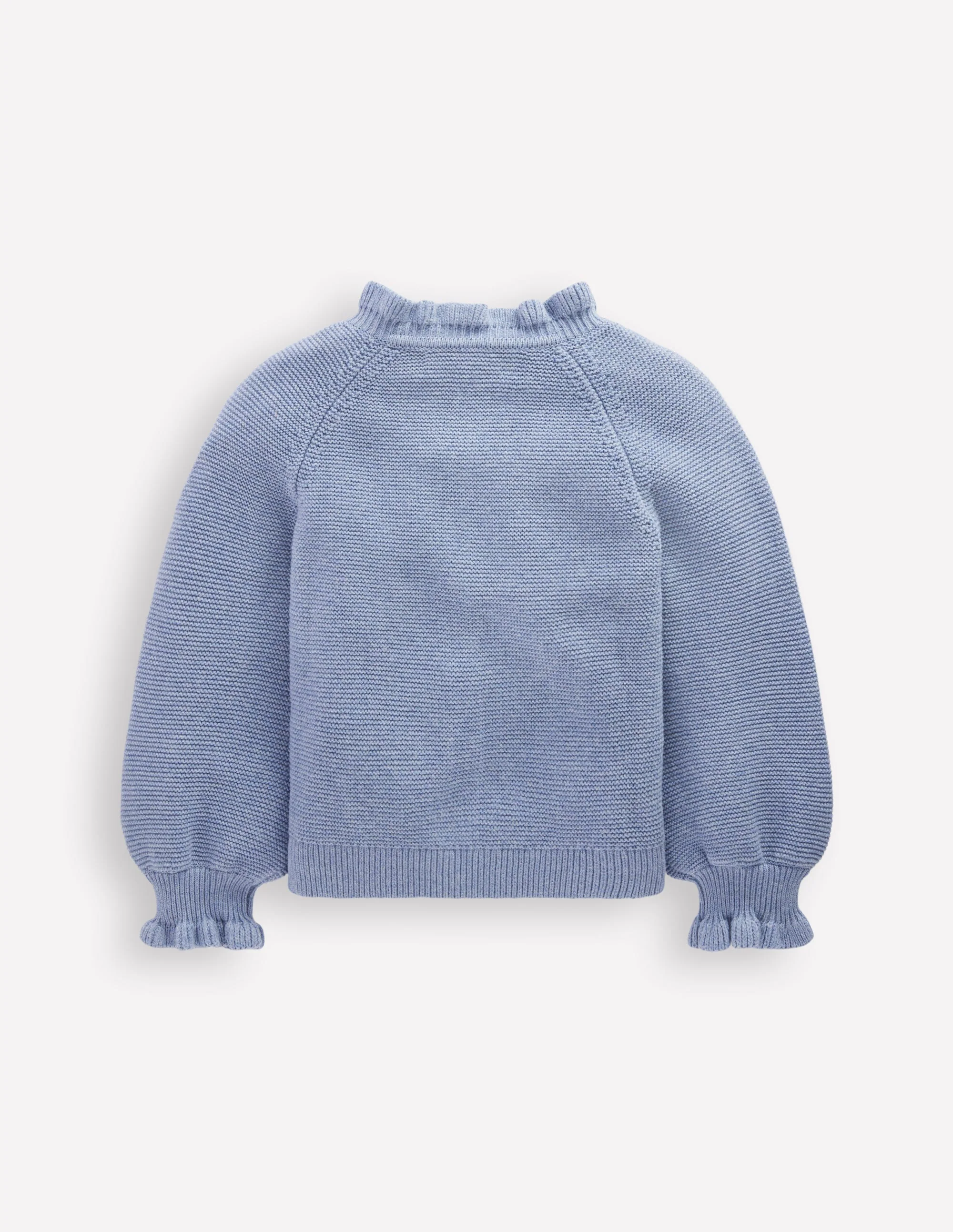 Hübsche Strickjacke mit Stickerei-Gletscherblau - Image 2