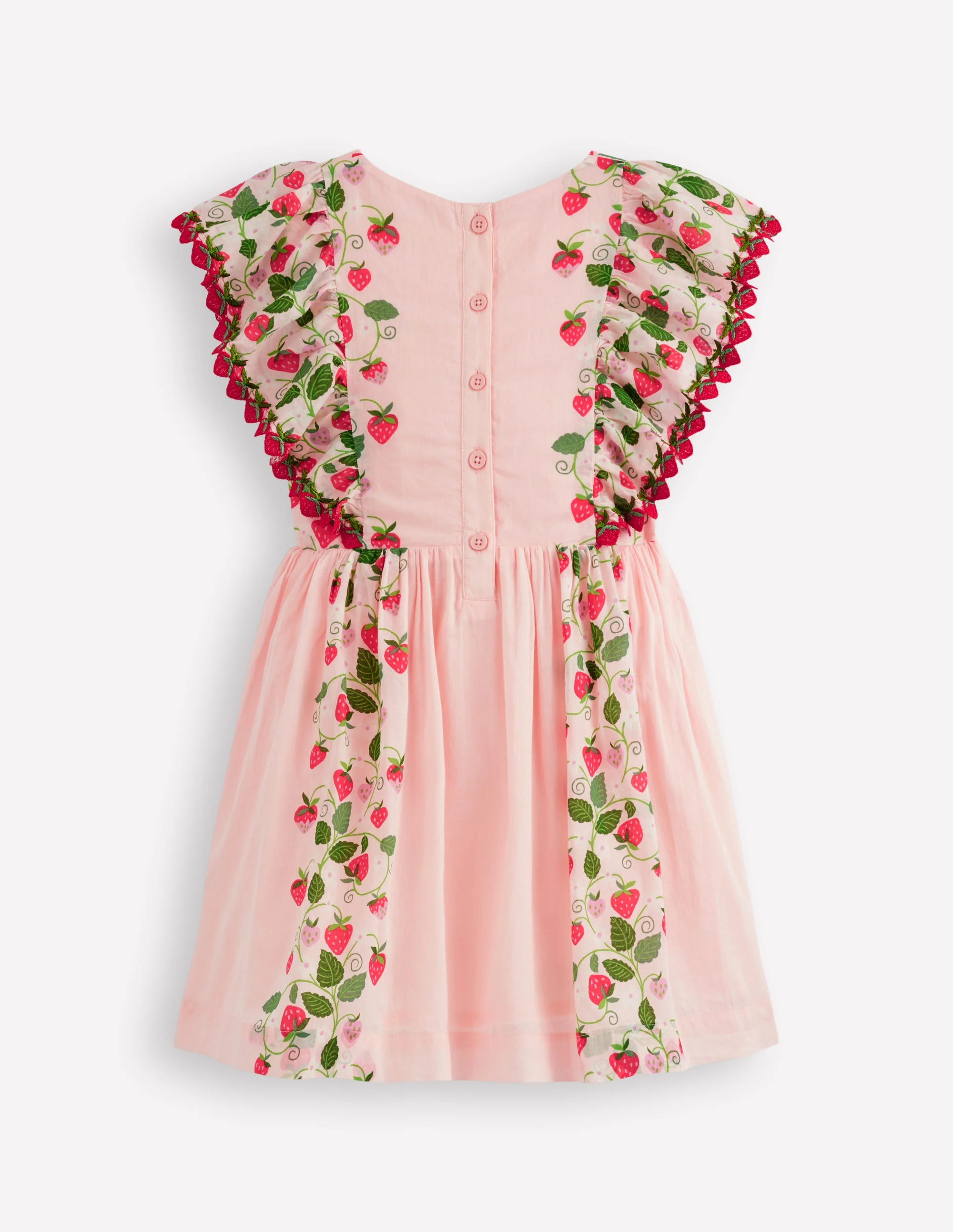 Hübsches, gewebtes Kleid-Kreiderosa Erdbeer-Rebe - Image 2