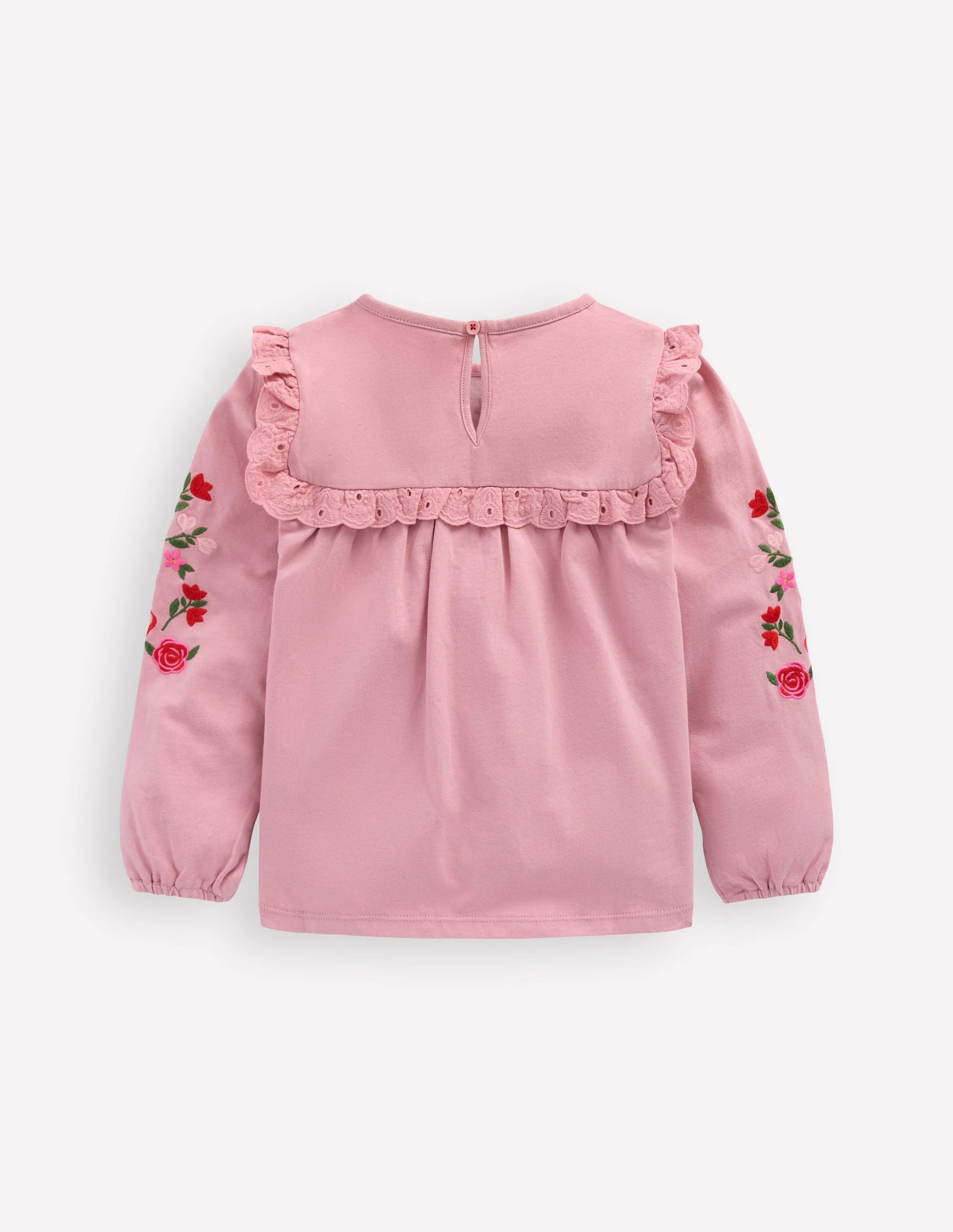 Hübsches Oberteil mit Stickerei-Vintage-Rosa Stickerei - Image 2