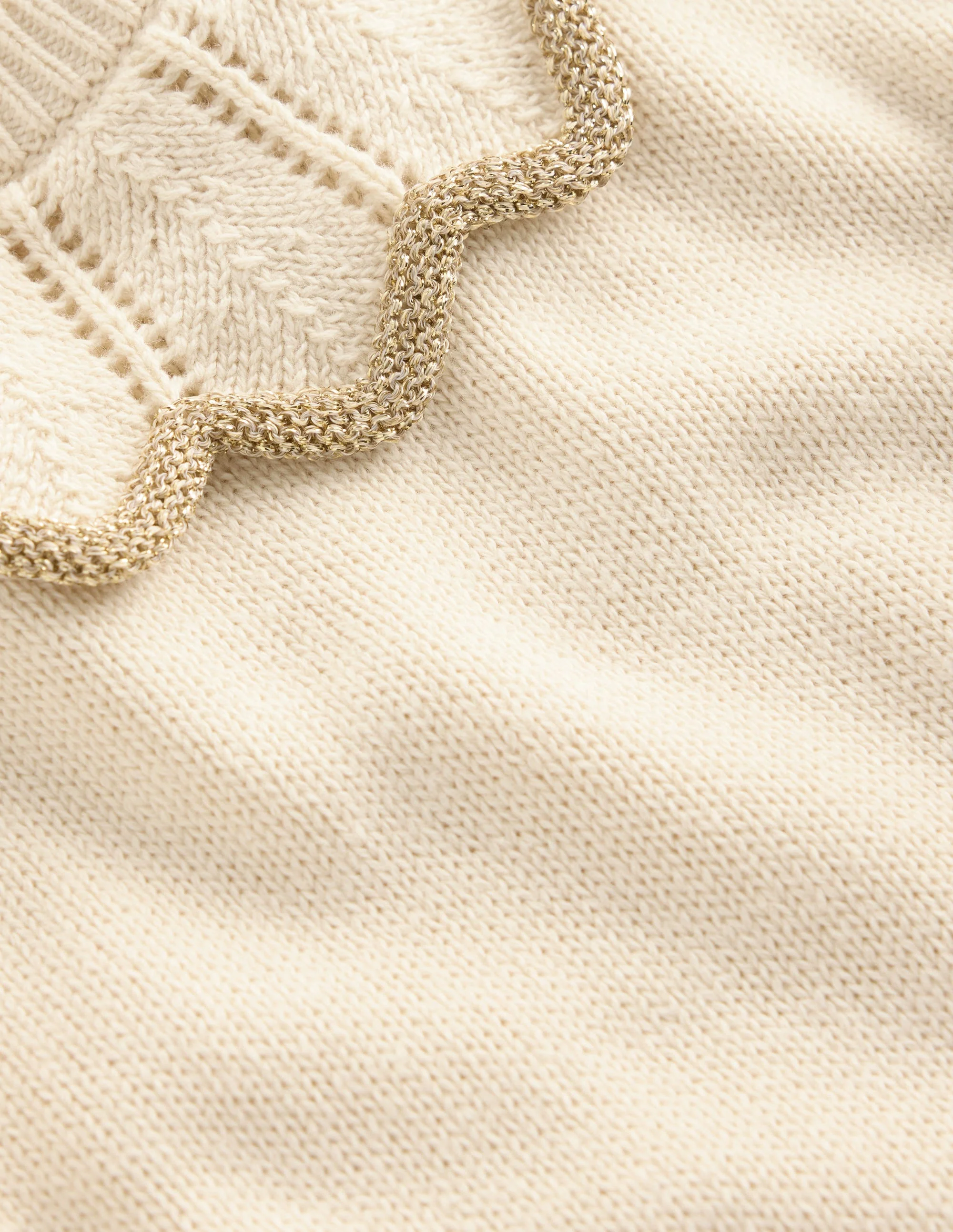 Hübsches Strickkleid mit Kragen-Sanftes Naturweiß - Image 3