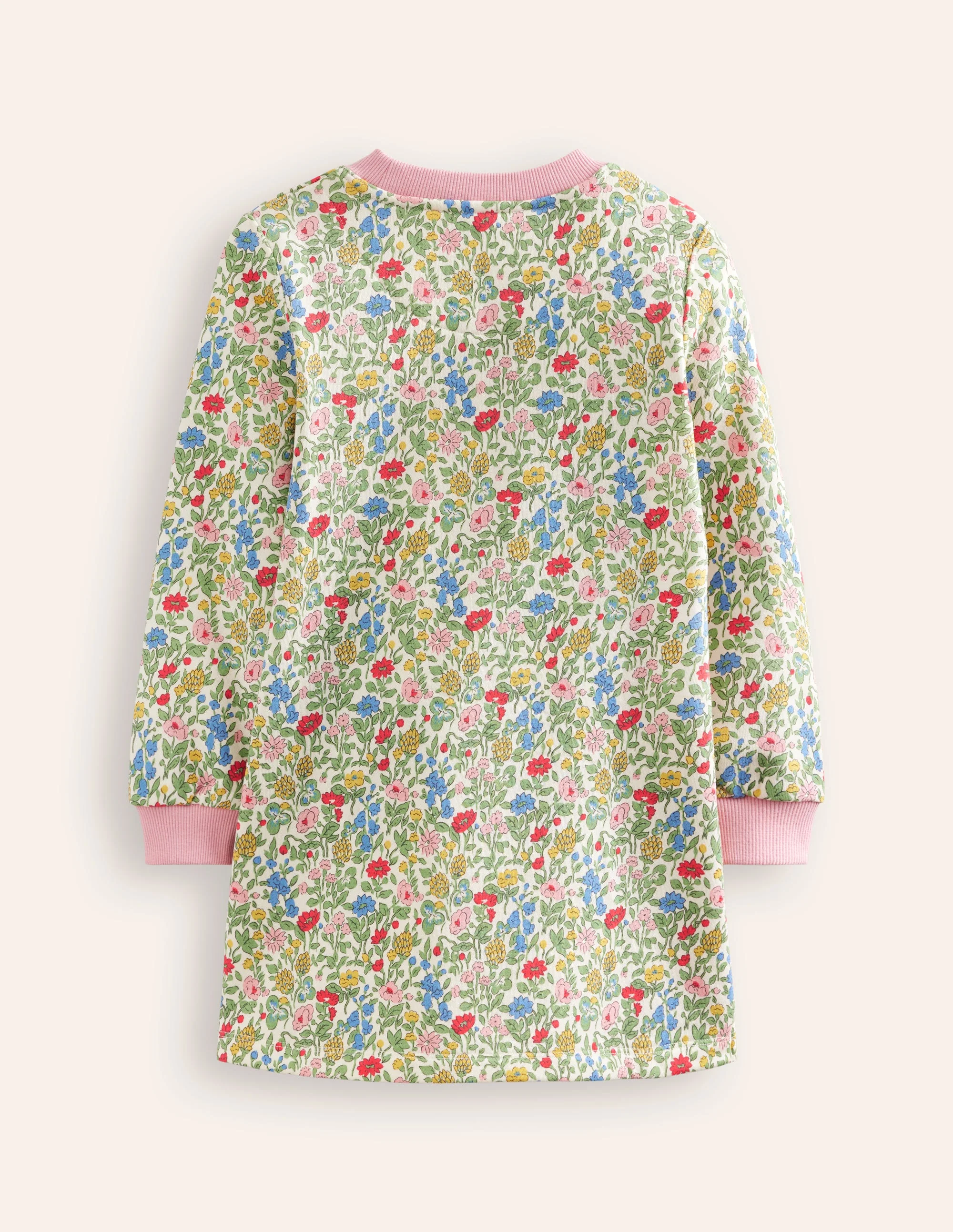 Ida Sweatshirtkleid mit Applikation-Bunt Wiese Blumenmuster Dinosaurier - Image 2