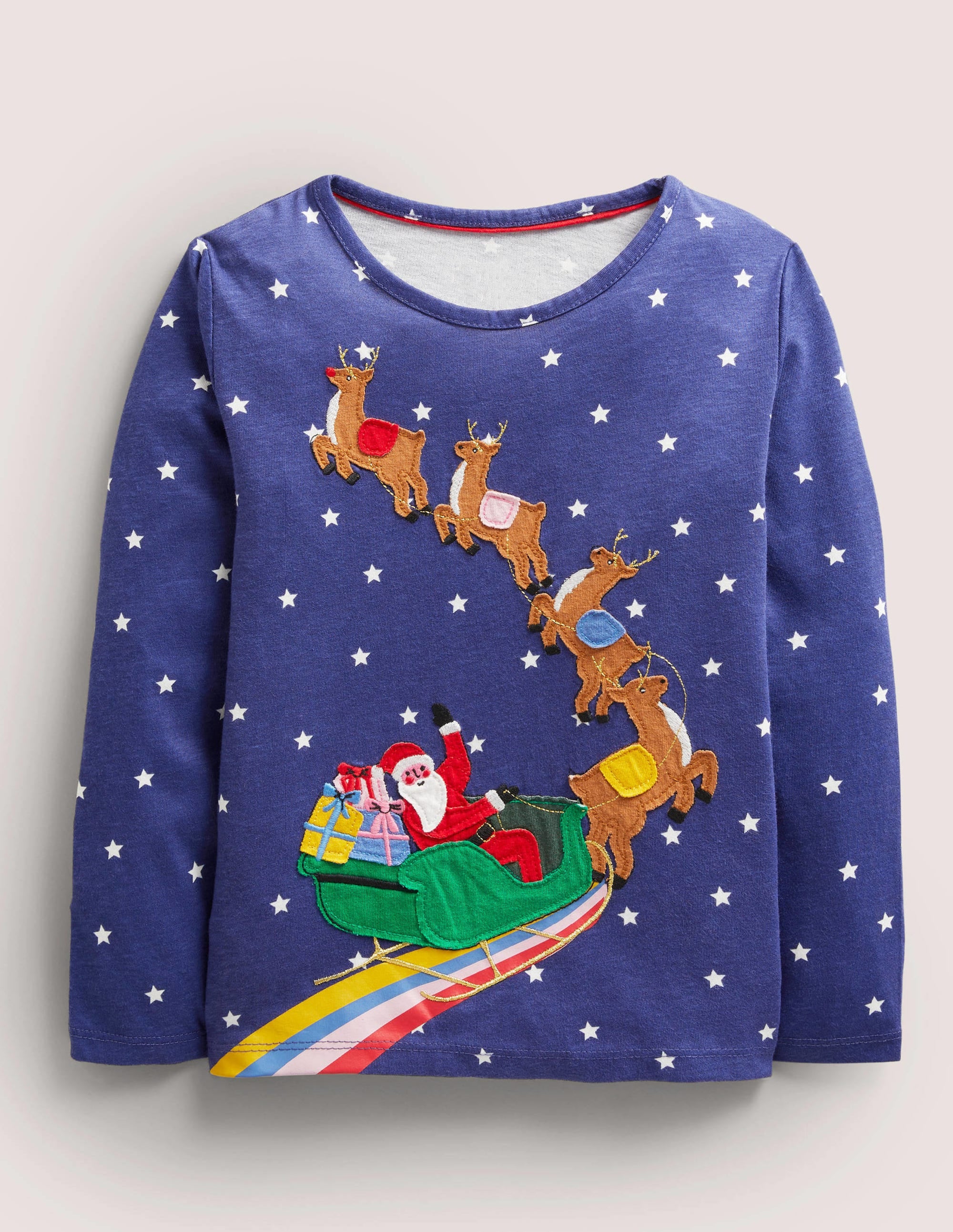 Im Dunkeln leuchtendes Oberteil-Segelblau, Weihnachtsmann