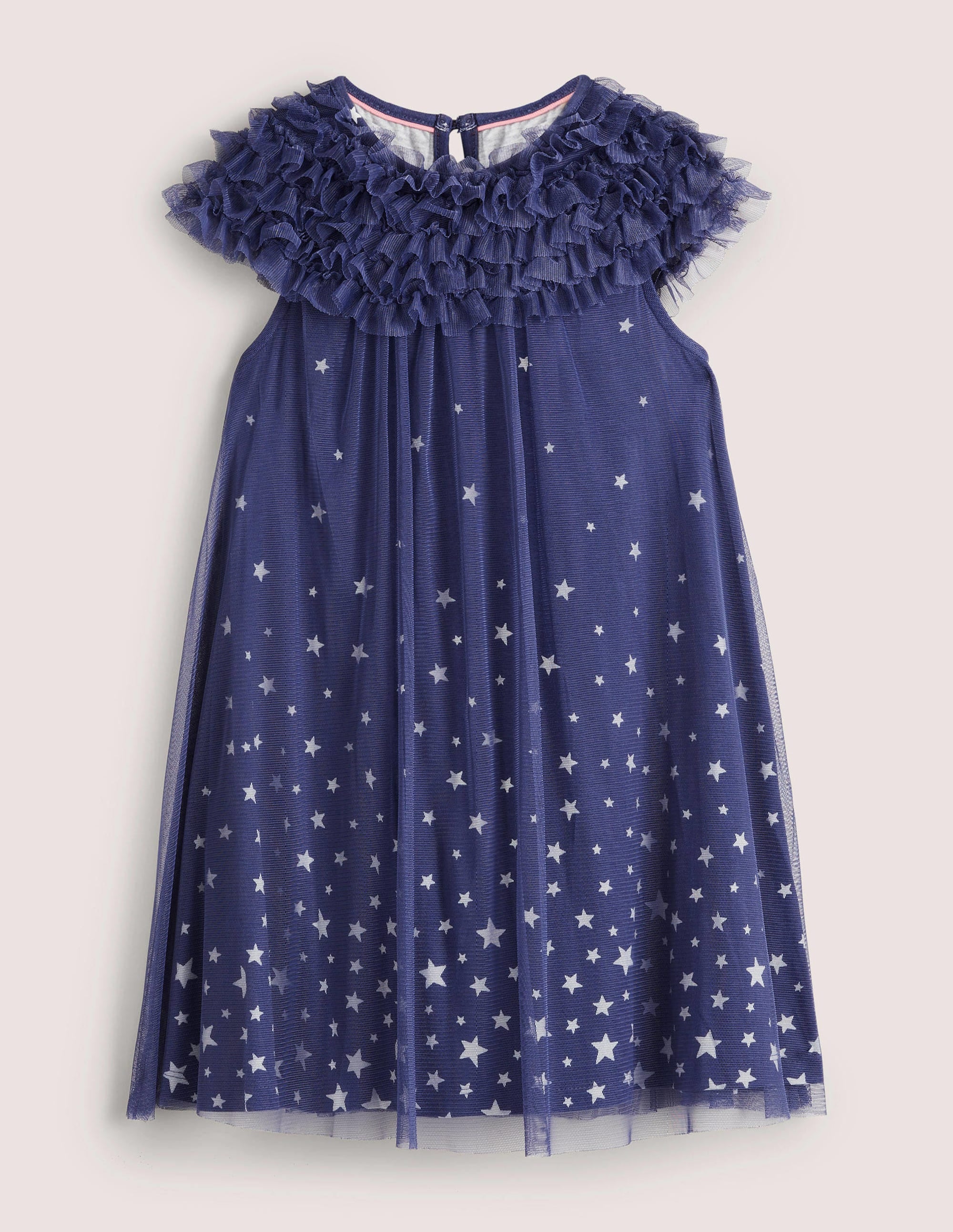 Im Dunkeln leuchtendes Tüllkleid-Segelblau, Leuchtende Sterne