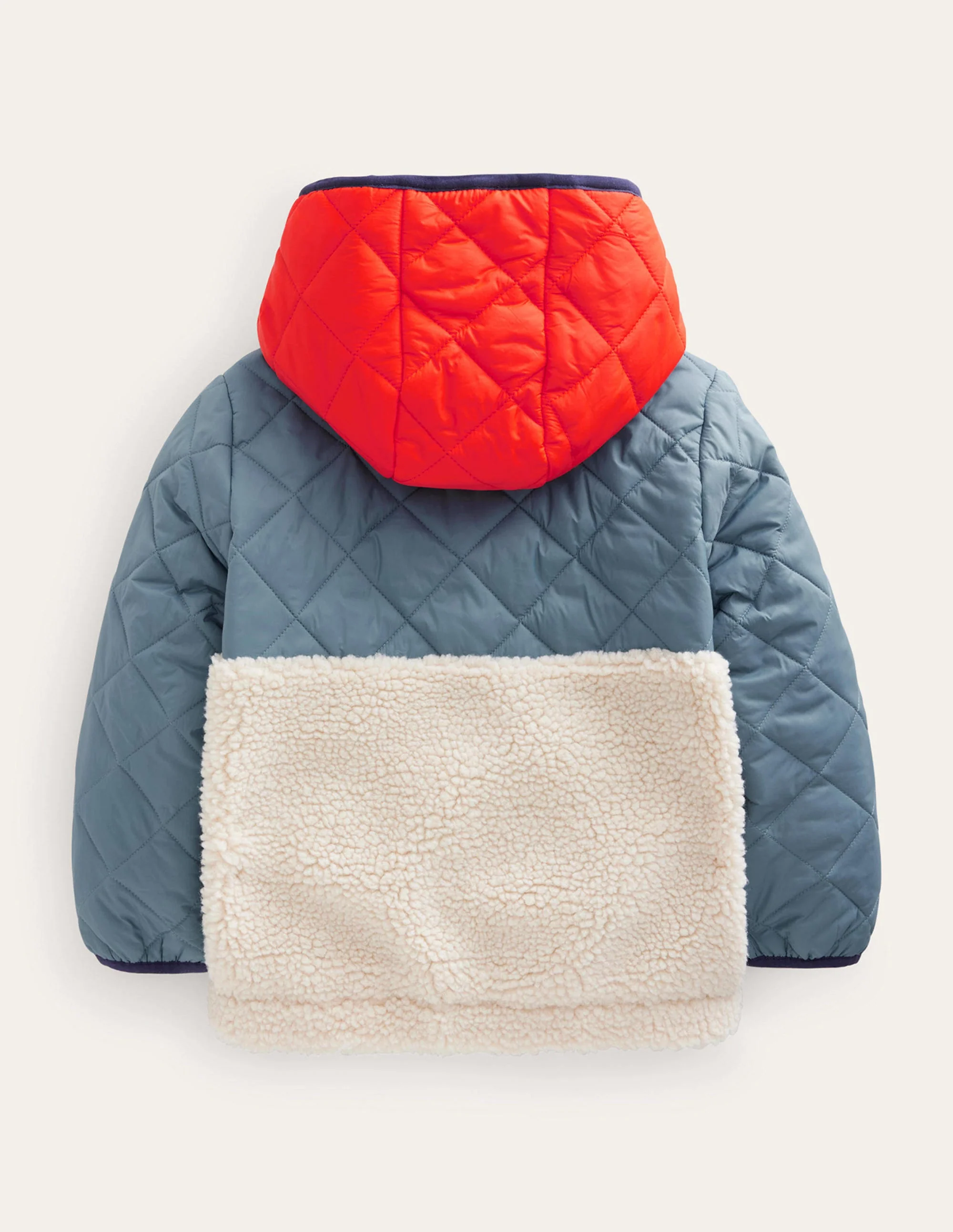 Jacke aus Borg-Mix-Kiesblau - Image 2