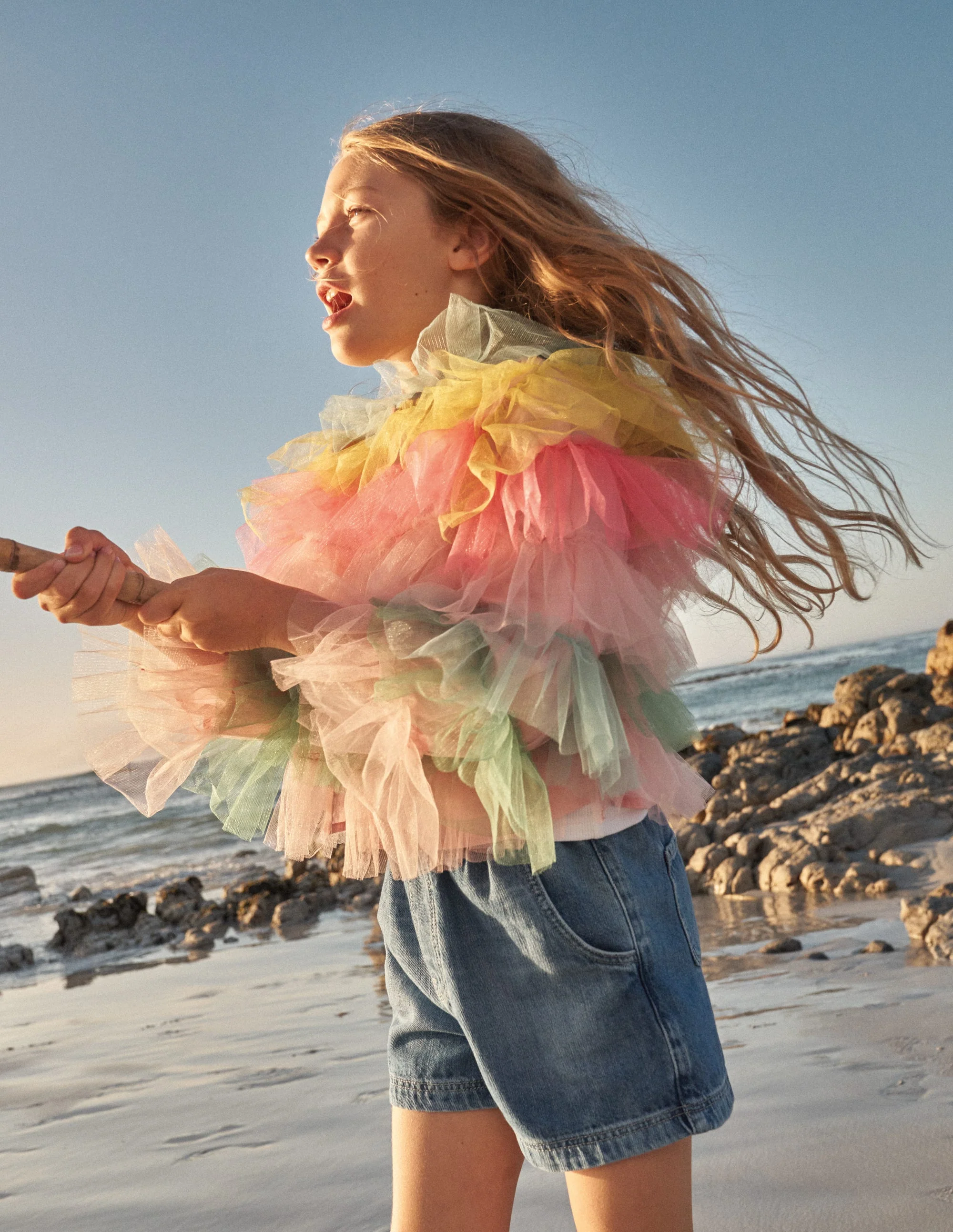 Jacke aus Tüll-Bunt, Regenbogen - Image 4