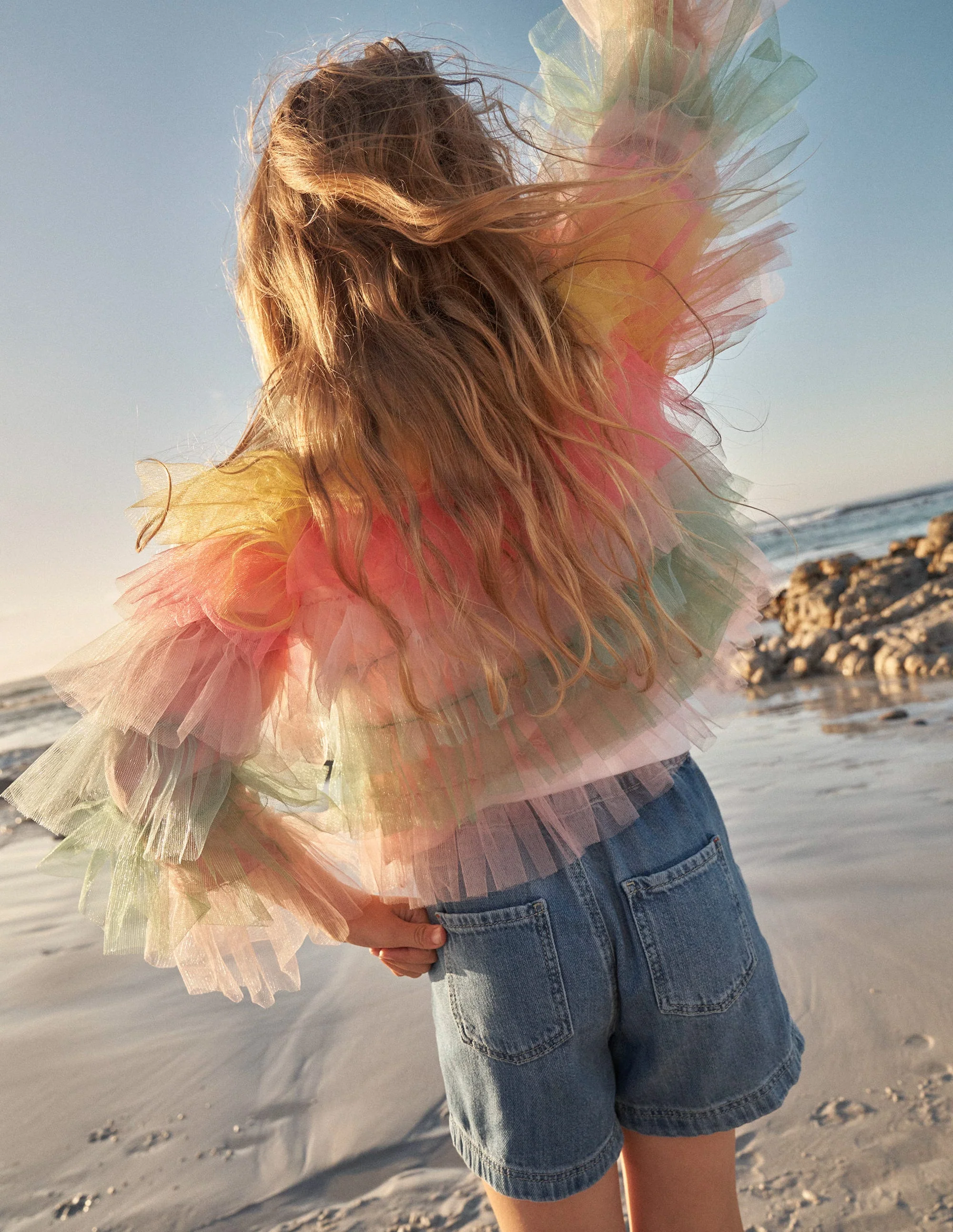 Jacke aus Tüll-Bunt, Regenbogen - Image 5