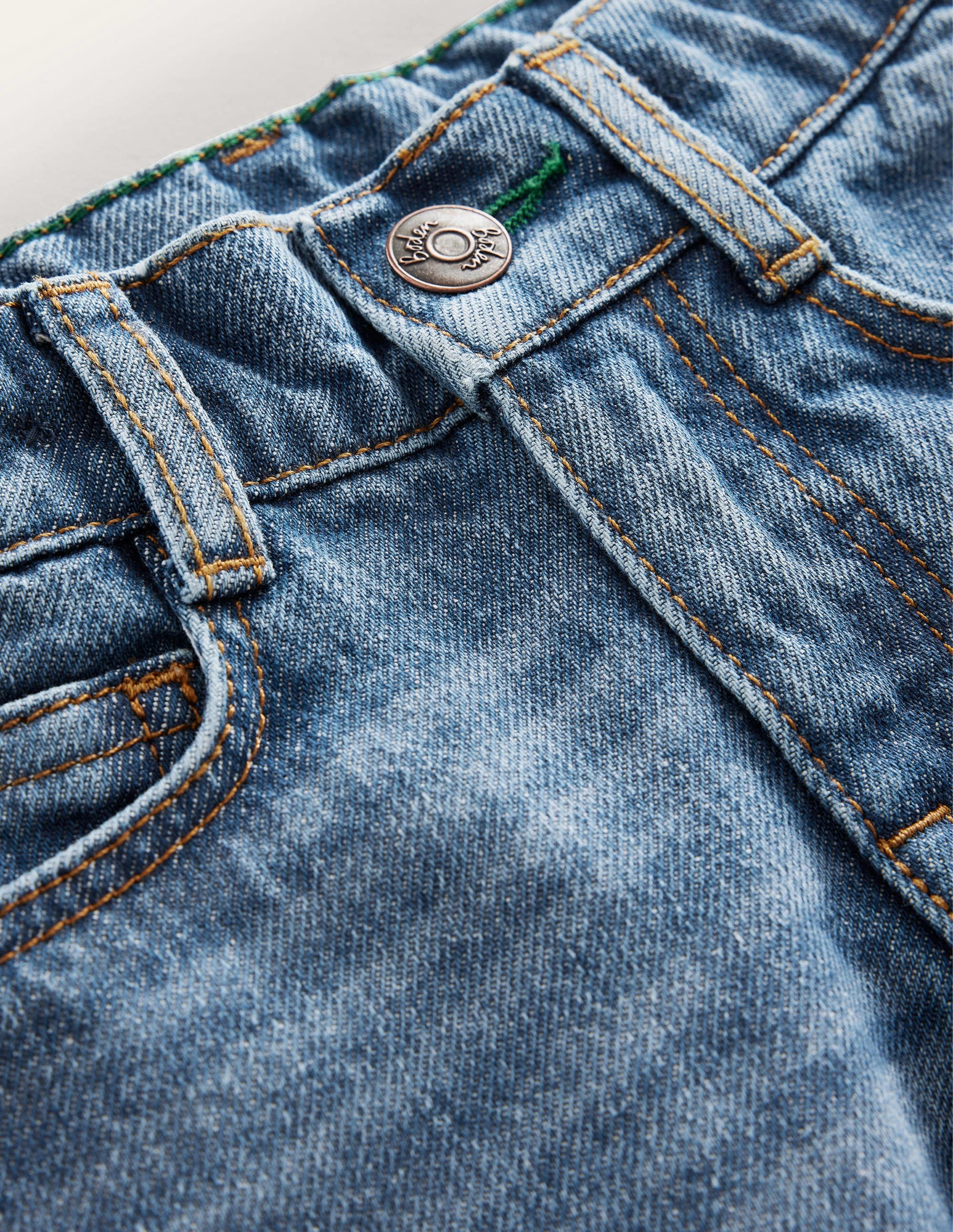 Jeans mit Bündchen-Helles Vintageblau, Gewaschen - Image 3