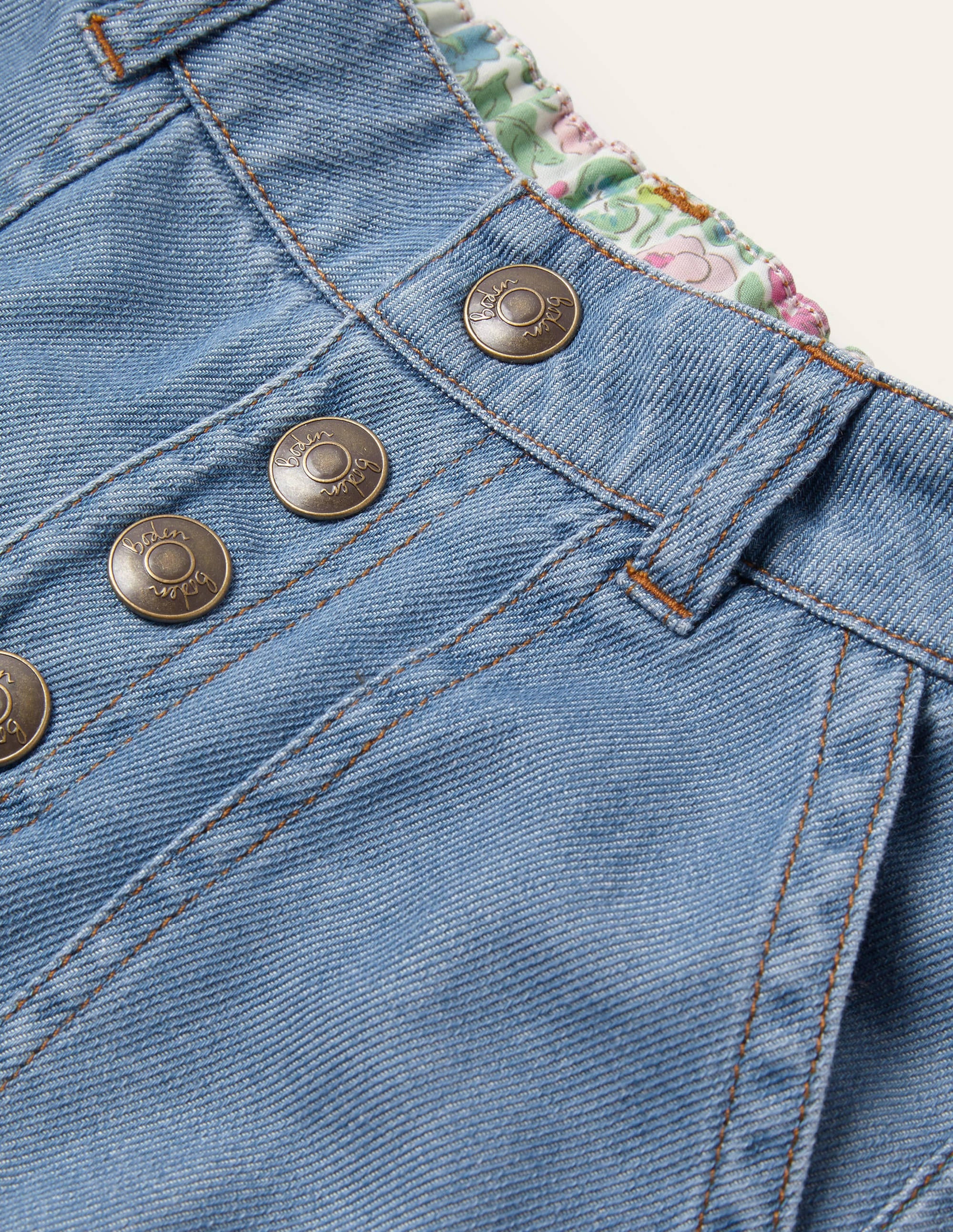 Jeans mit geradem Bein und Knopfverschluss-Helles Vintage-Denim - Image 3
