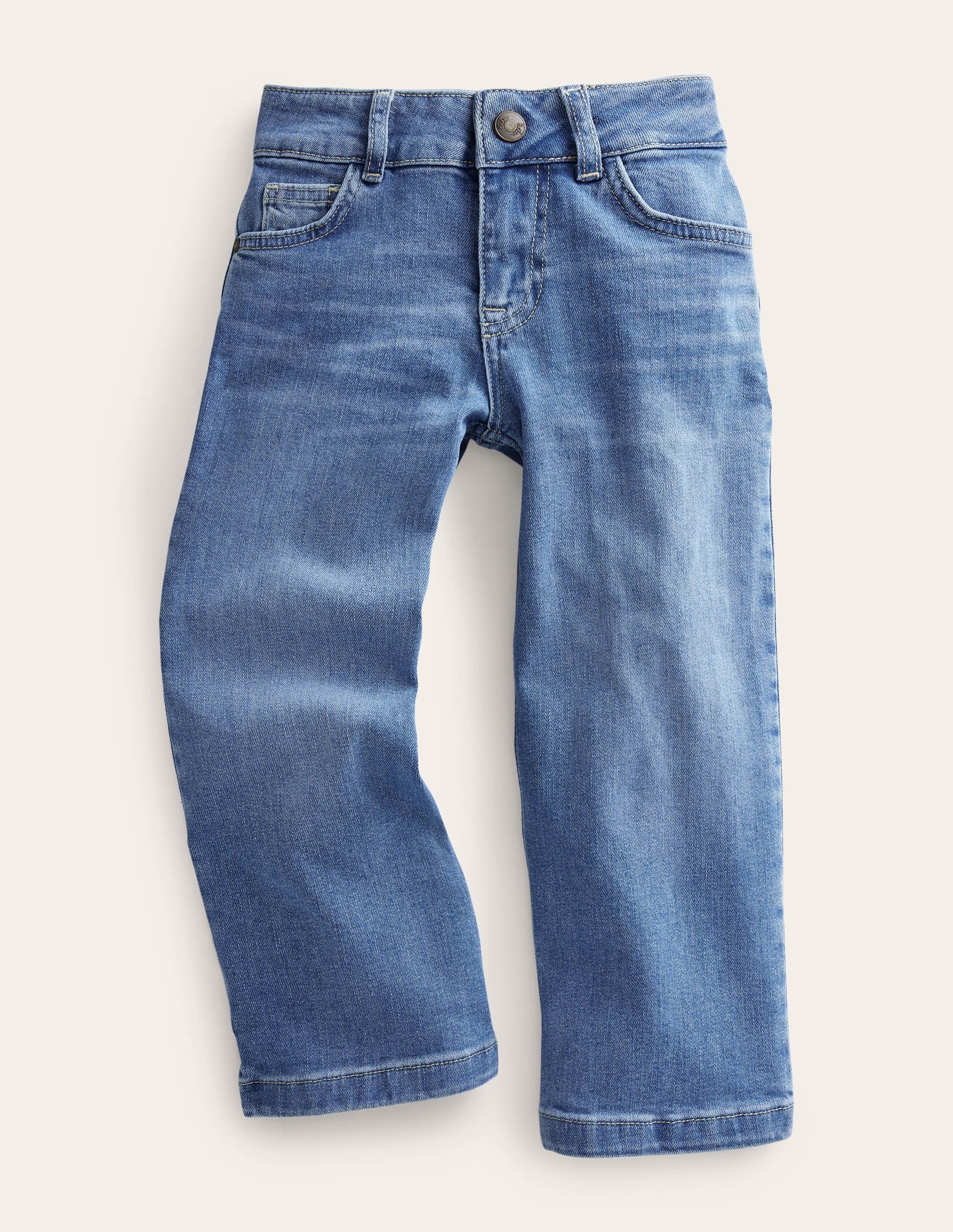 Jeans mit weitem Bein-Heller Denim