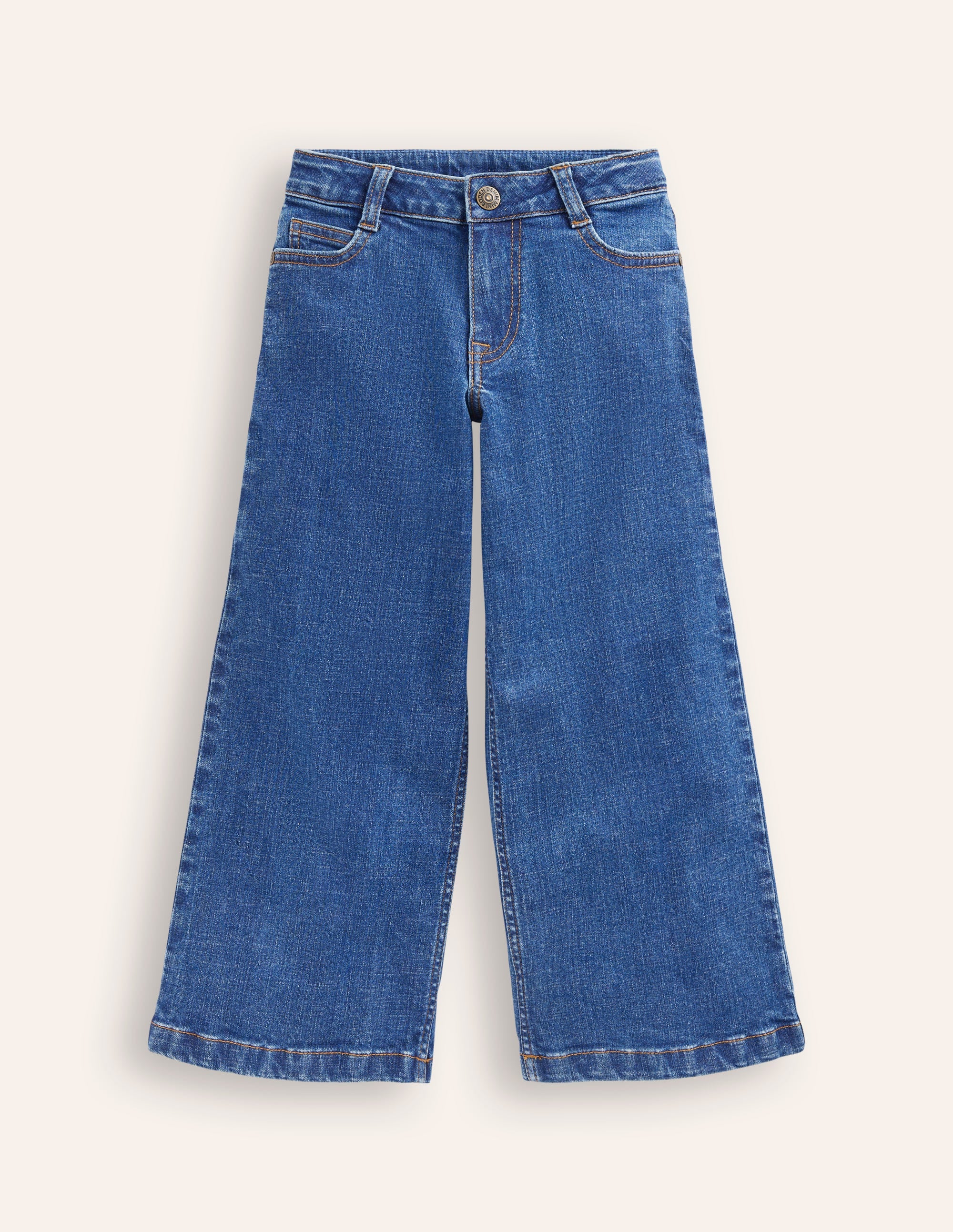 Jeans mit weitem Bein-Mittlere Mischung Denim