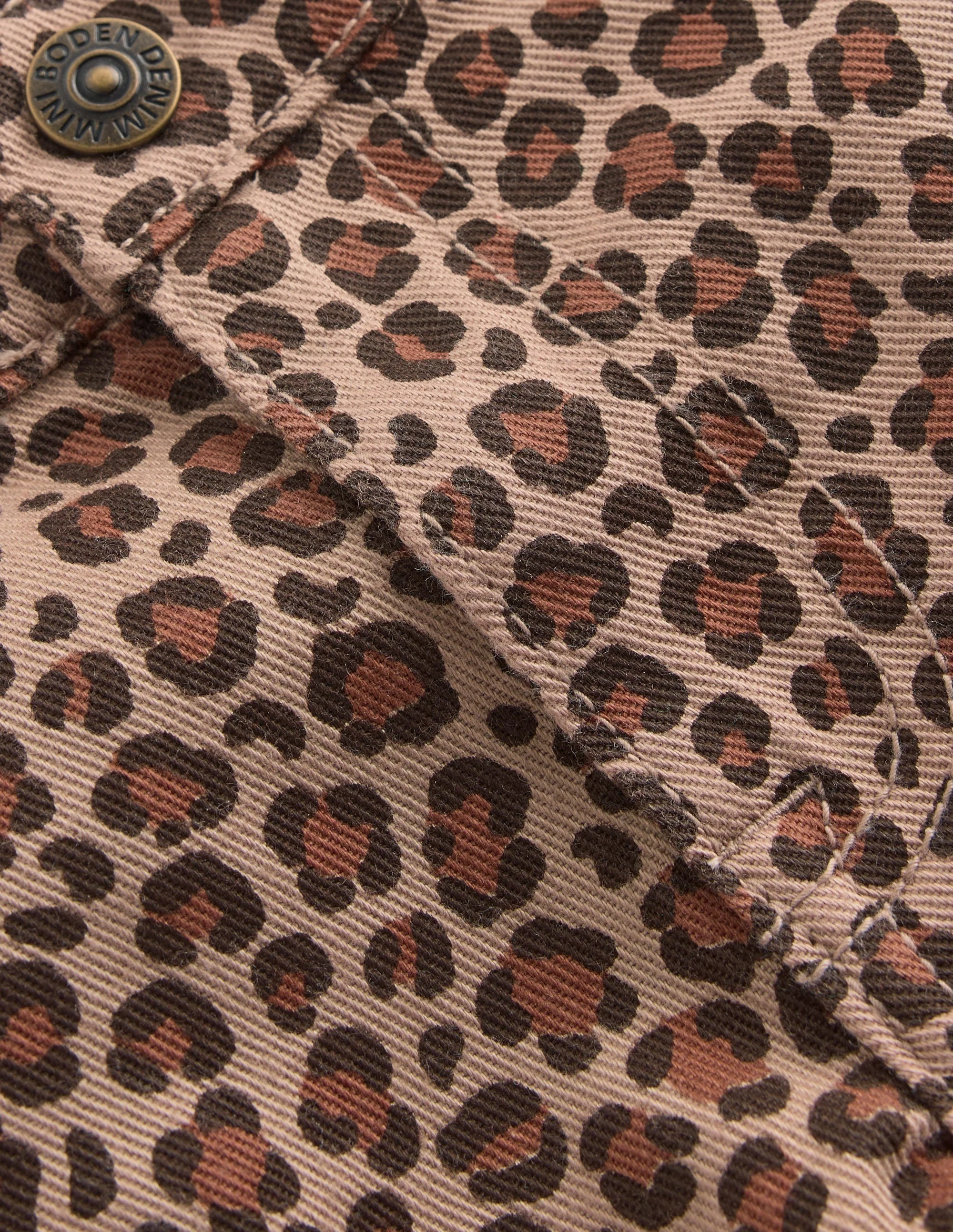 Jeansshorts-Mohair, Leopardenmuster - Image 3