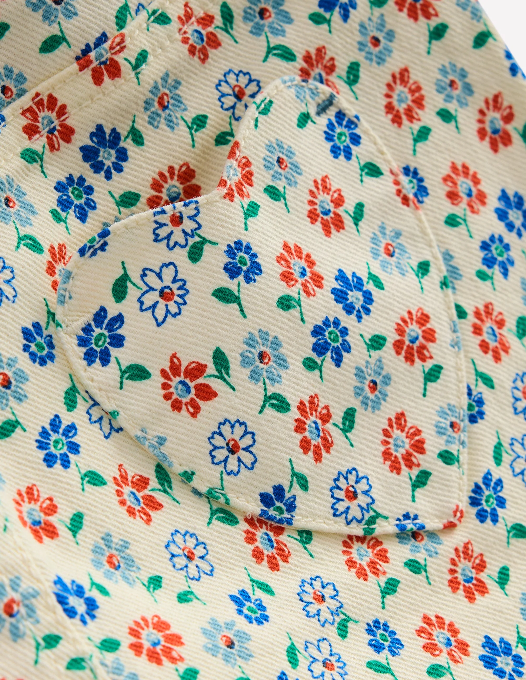 Jeansshorts-Vanilleweiß Vintage Gänseblümchen - Image 3