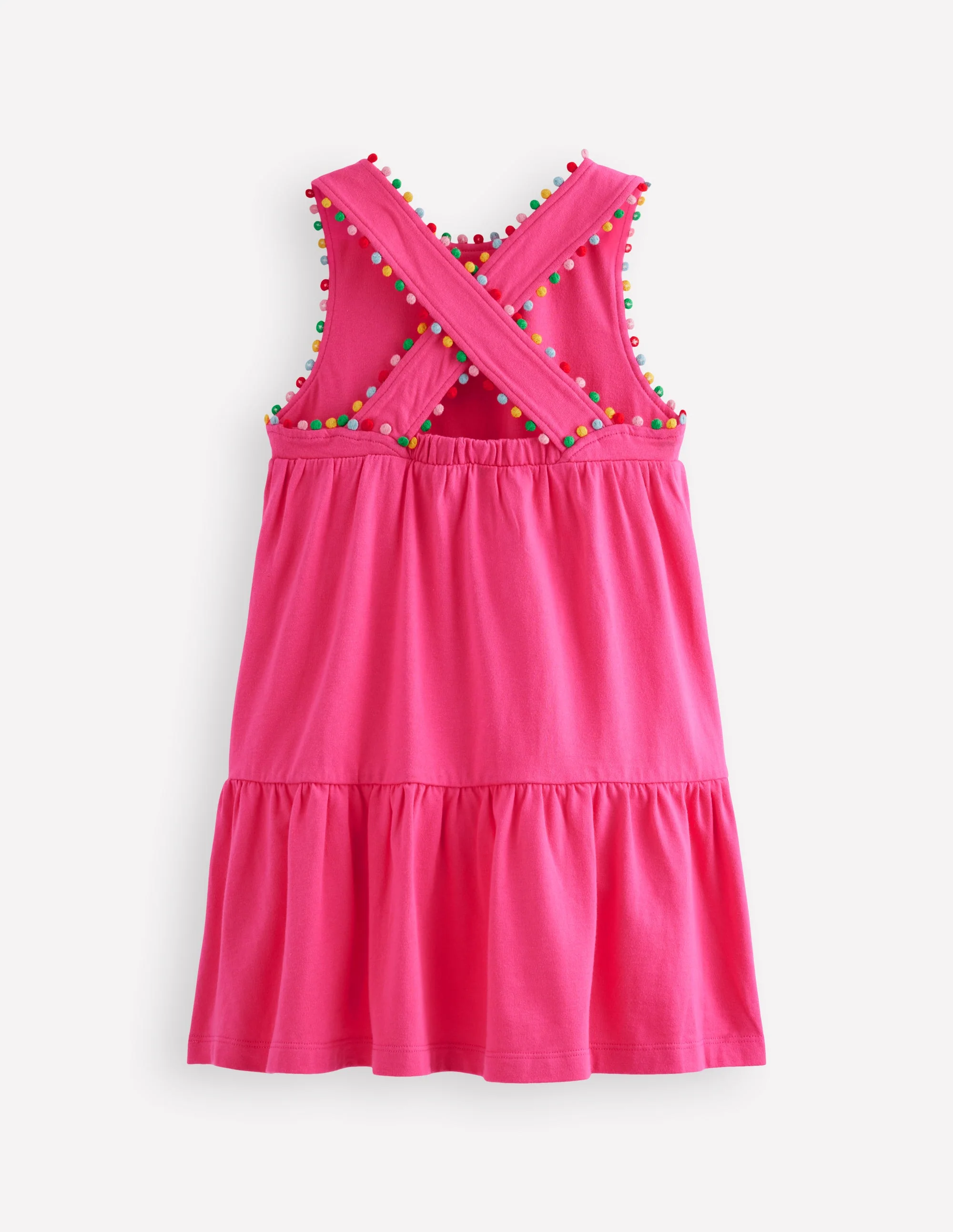 Jersey-Kleid mit gekreuzten Rückenträgern-Flamingorosa - Image 2