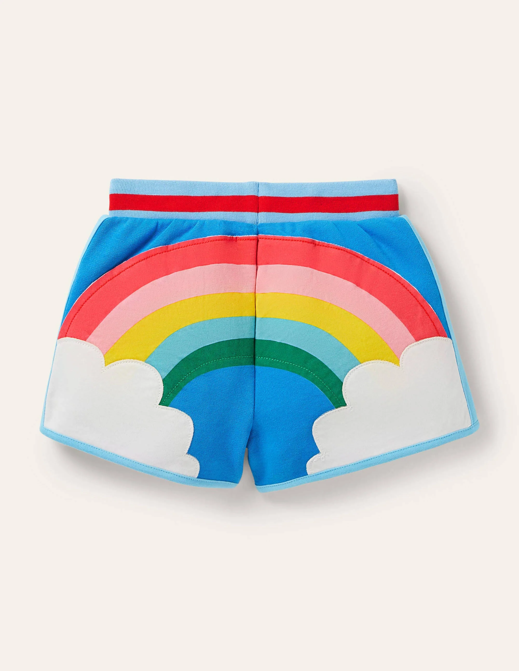 Jersey-Shorts mit Applikation-Marokkoblau, Regenbogen - Image 2