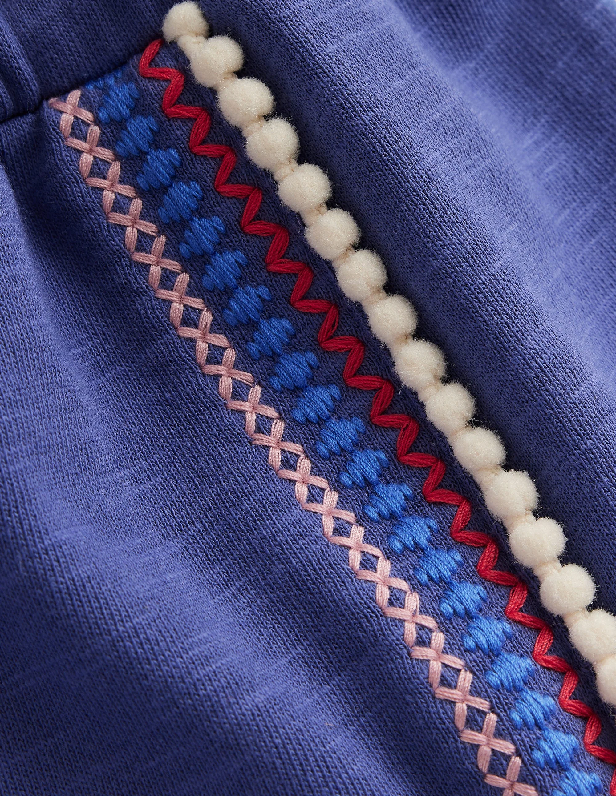 Jersey-Shorts mit Bommelbesatz-Roboterblau - Image 3