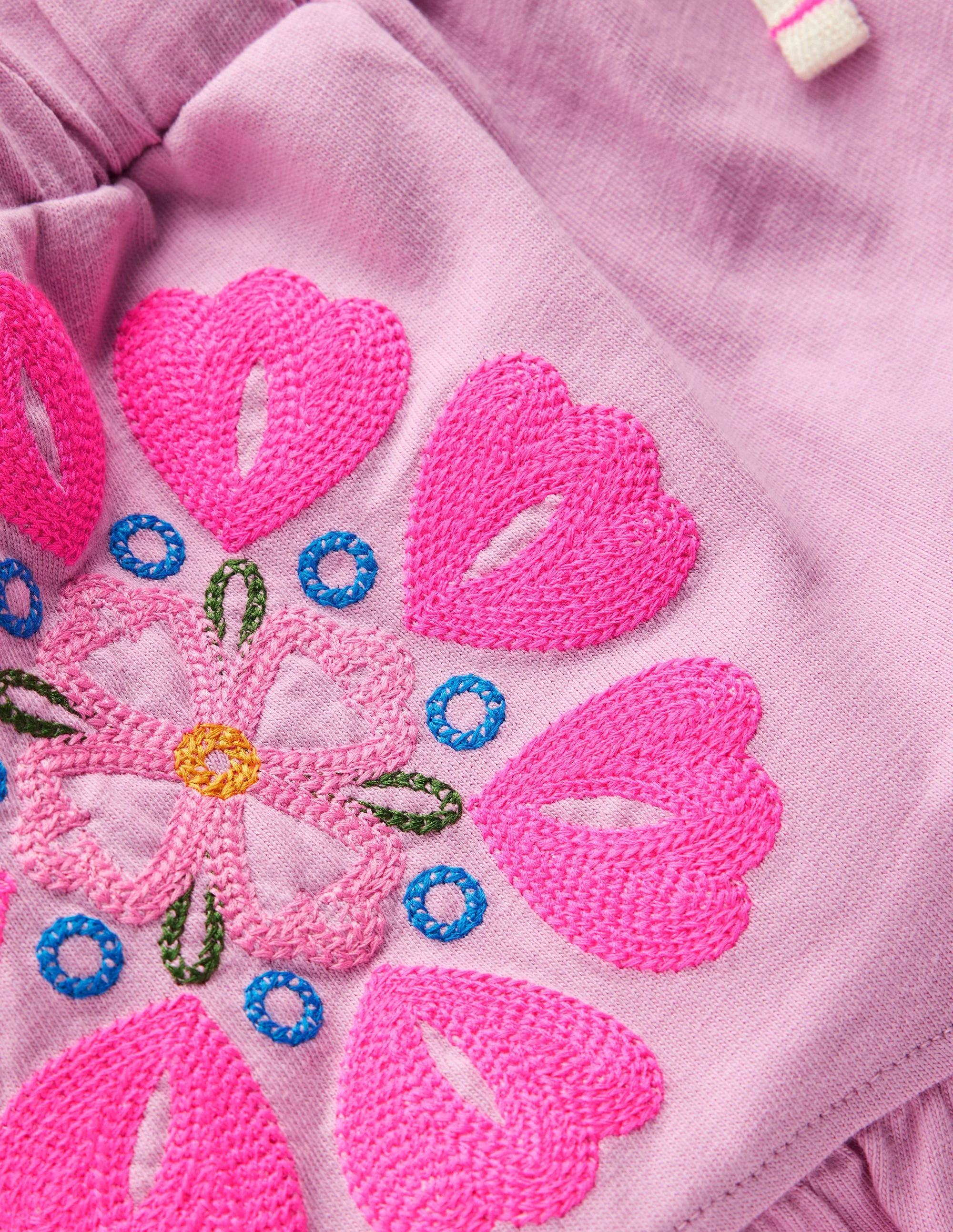 Jersey-Shorts mit Stickerei-Kräftiges Rosa Stickerei - Image 3