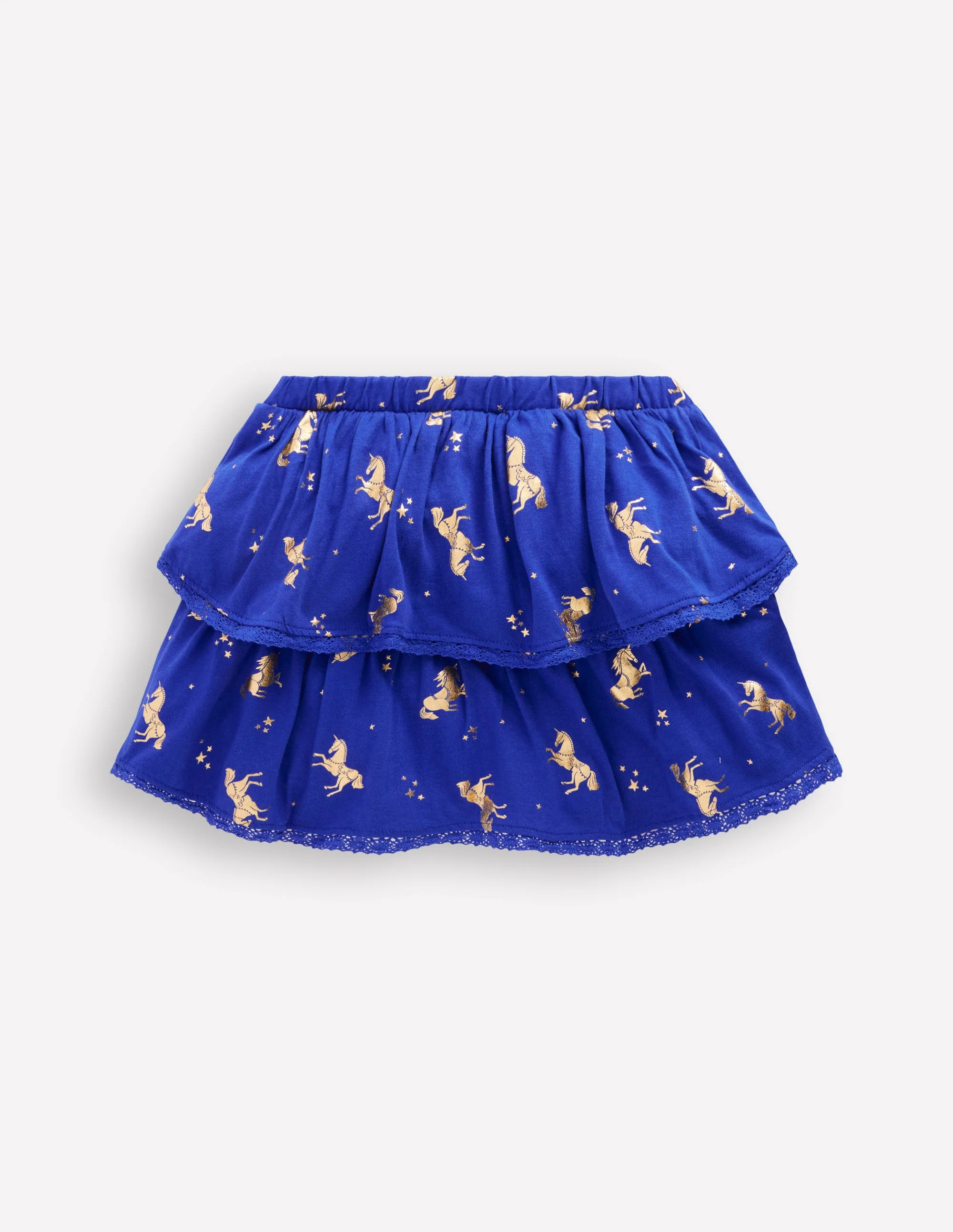 Jersey-Skort mit Rüschen-Saphirblau Pferde - Image 2