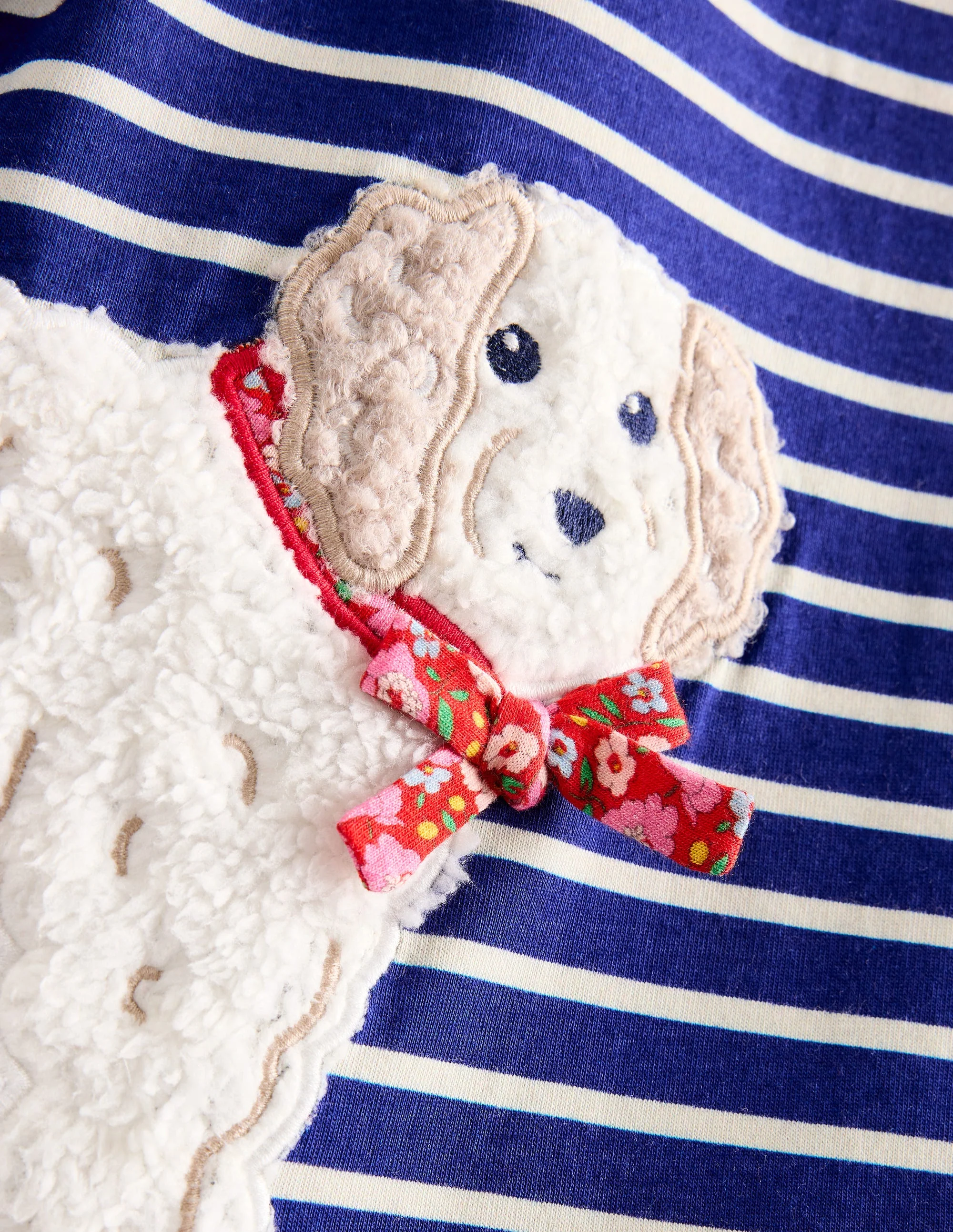 Jersey-Tunika mit Applikationen-Steuerbord-Blau/Naturweiß Hunde - Image 3