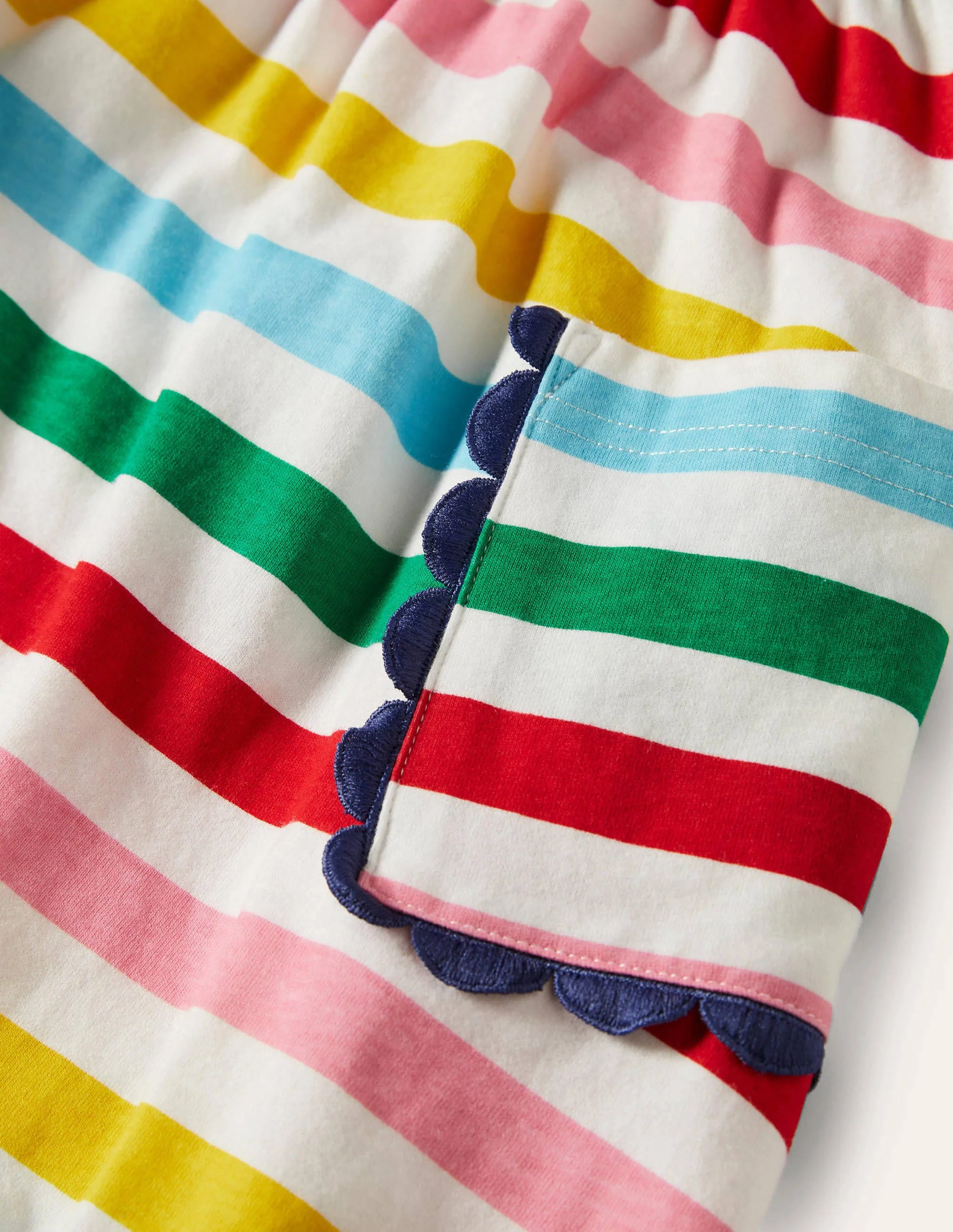 Jerseykleid mit Bortendetail-Bunt, Gestreift - Image 3