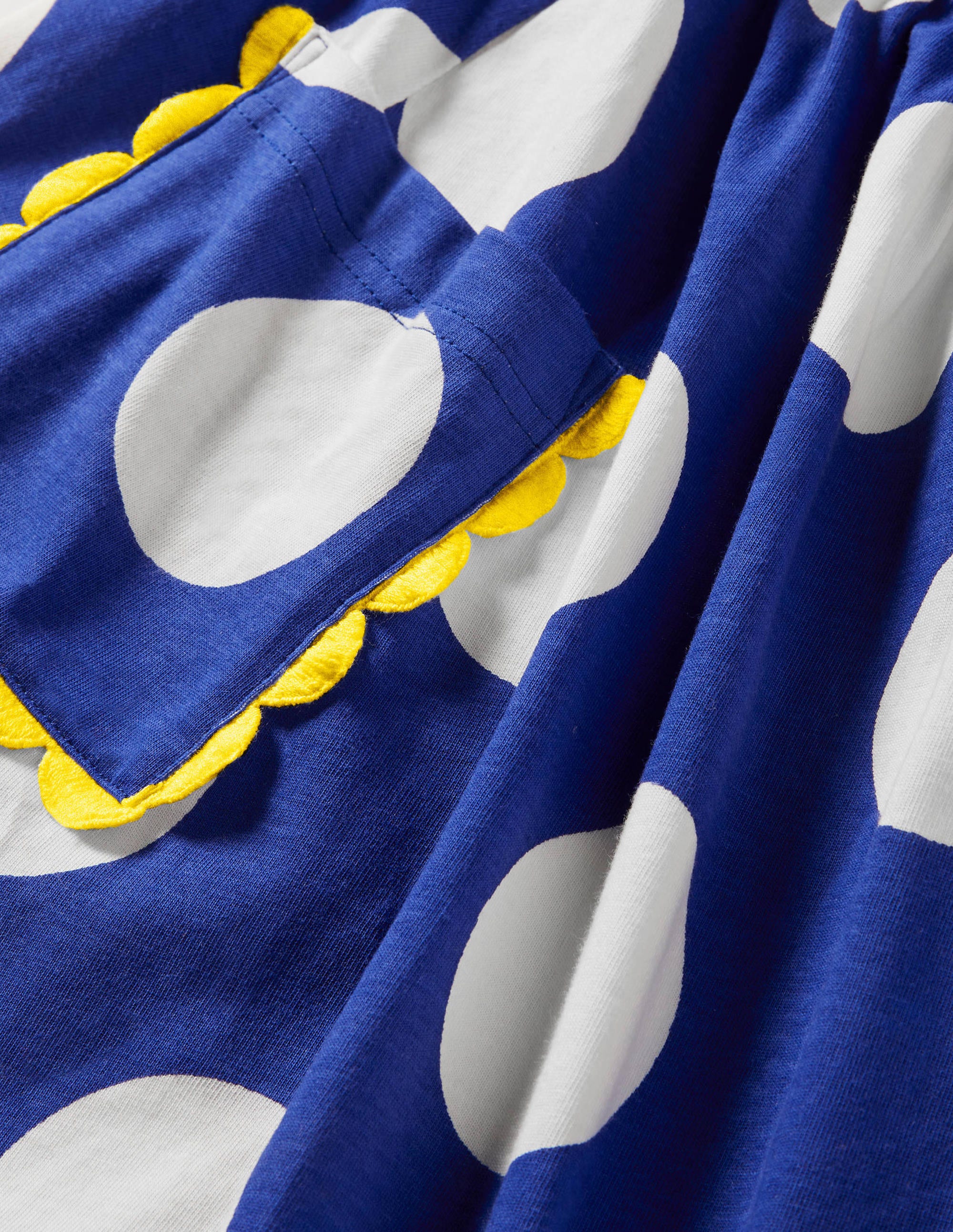 Jerseykleid mit Bortendetail-Wellenblau, Große Tupfen - Image 3
