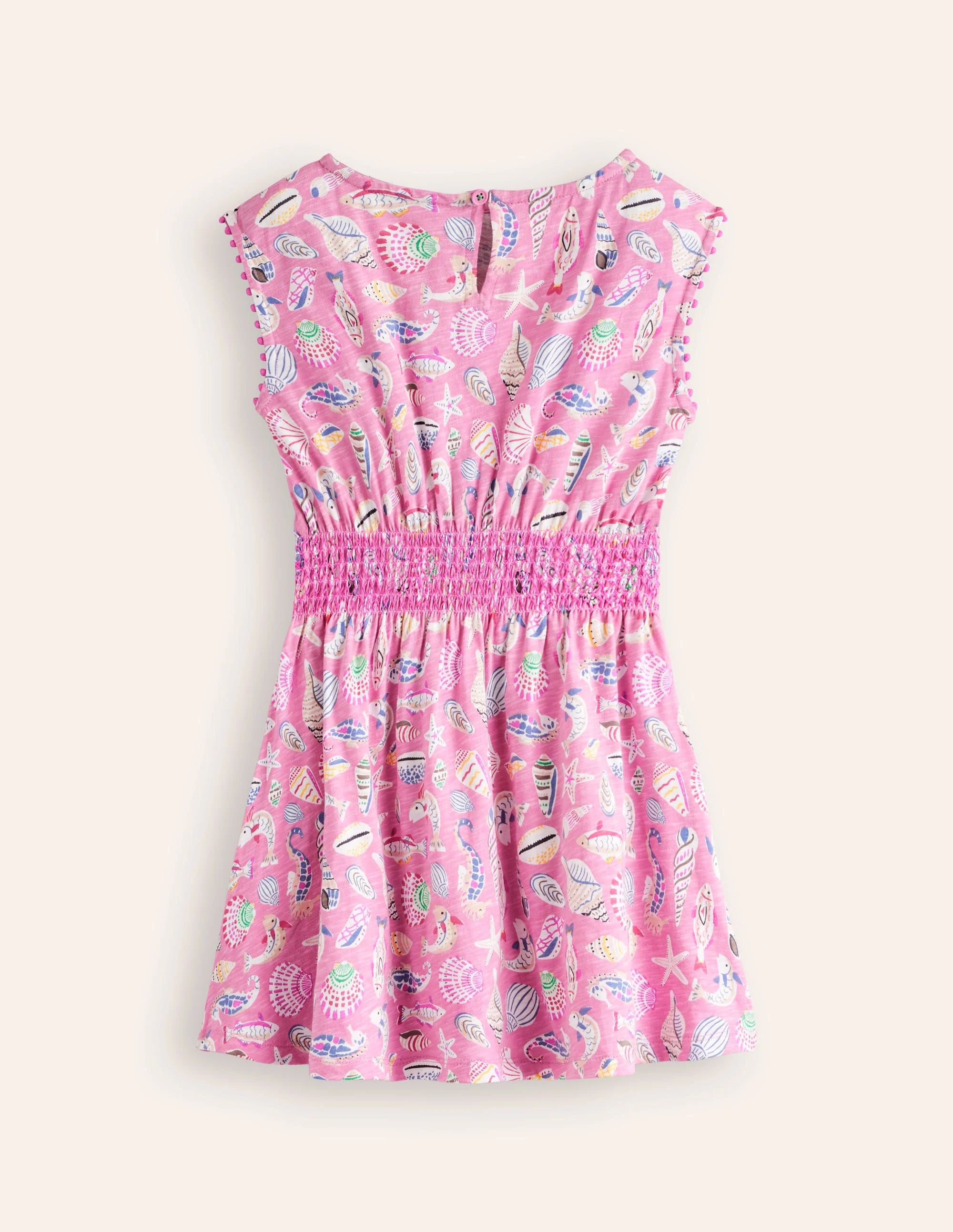 Jerseykleid mit geraffter Taille-Kirschblütenrosa Meeresküste - Image 2