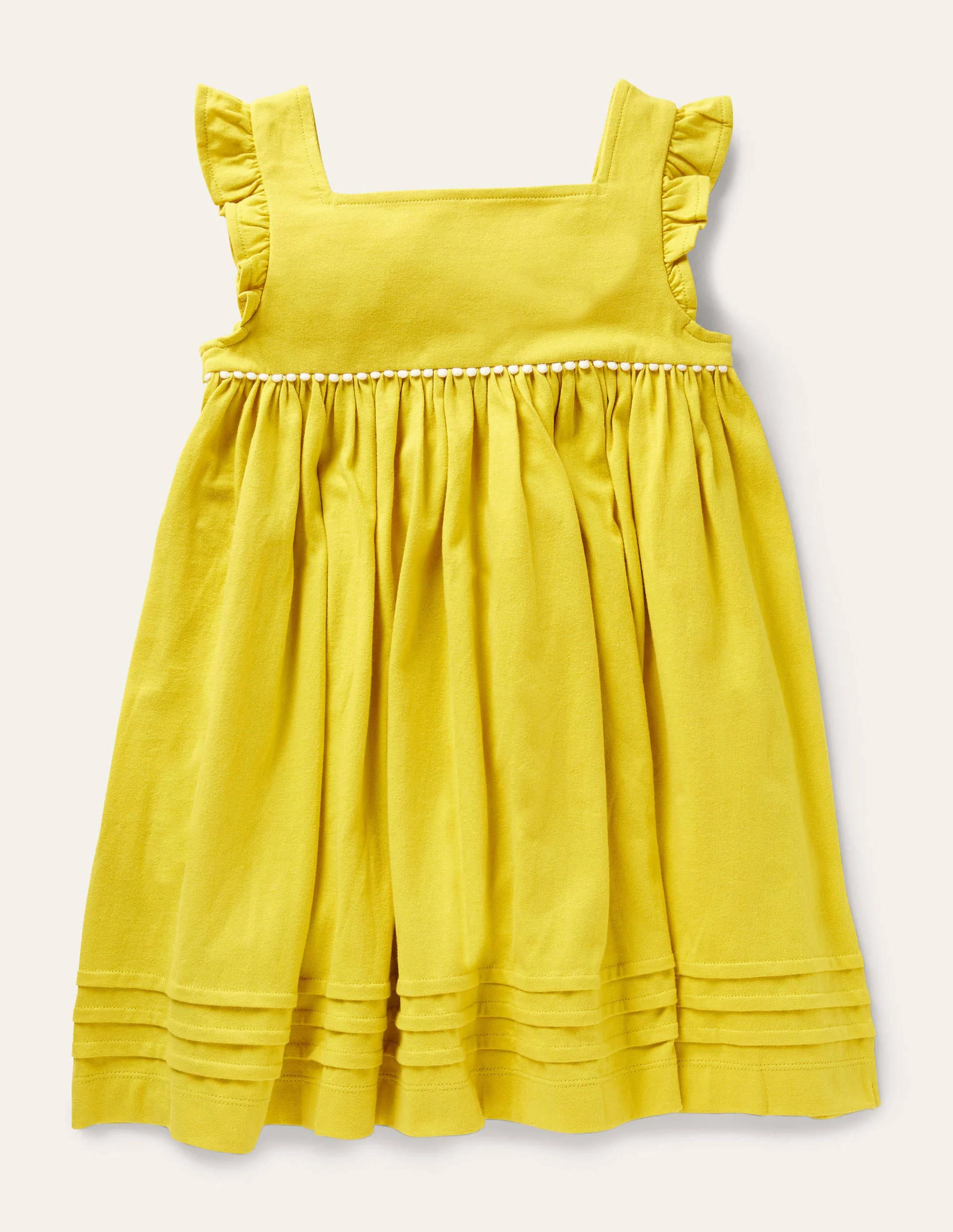 Jerseykleid mit gerüschten Ärmeln-Narzissengelb - Image 2