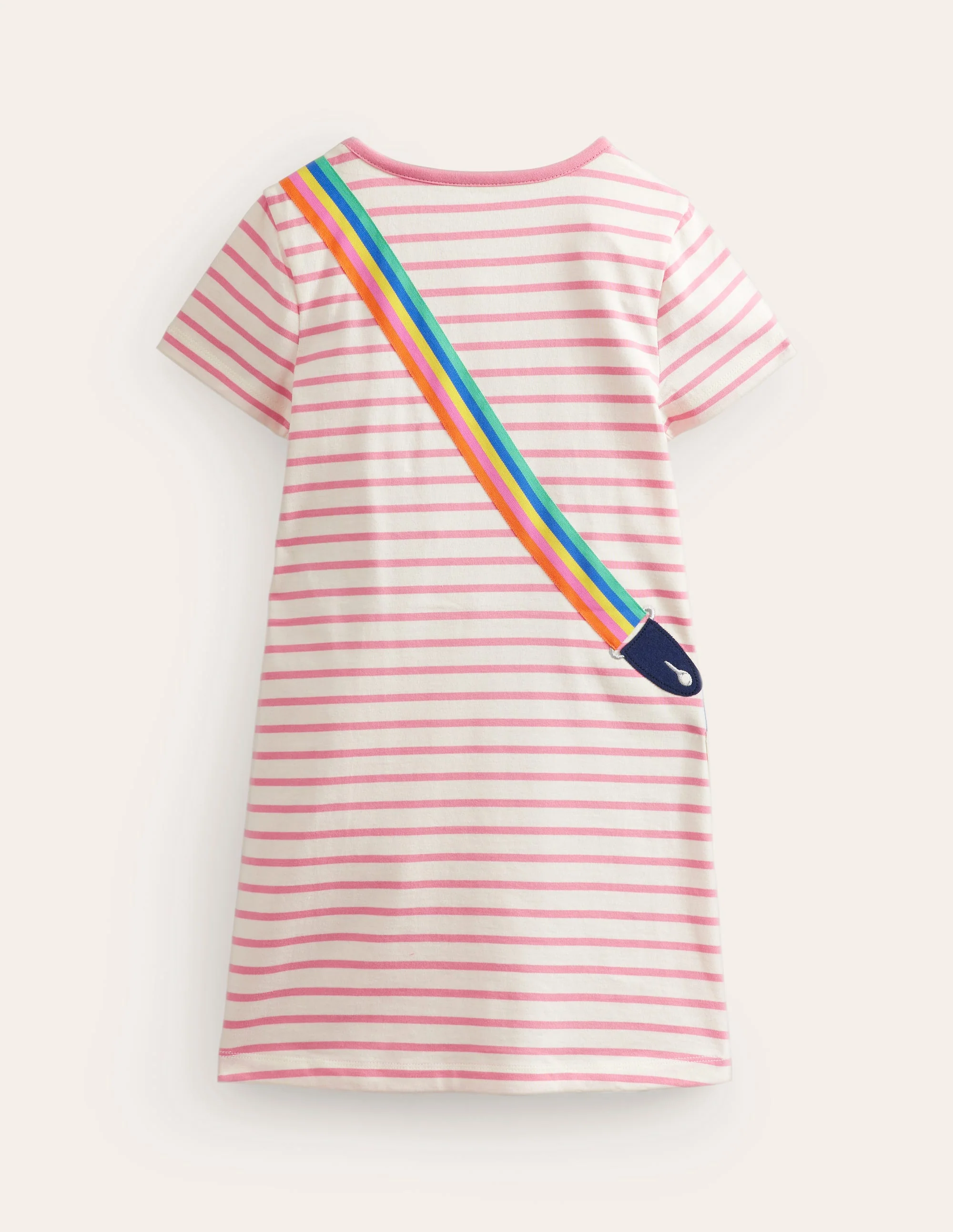 Jerseykleid mit großer Applikation-Naturweiß/ Lachsrosa Gitarre - Image 2