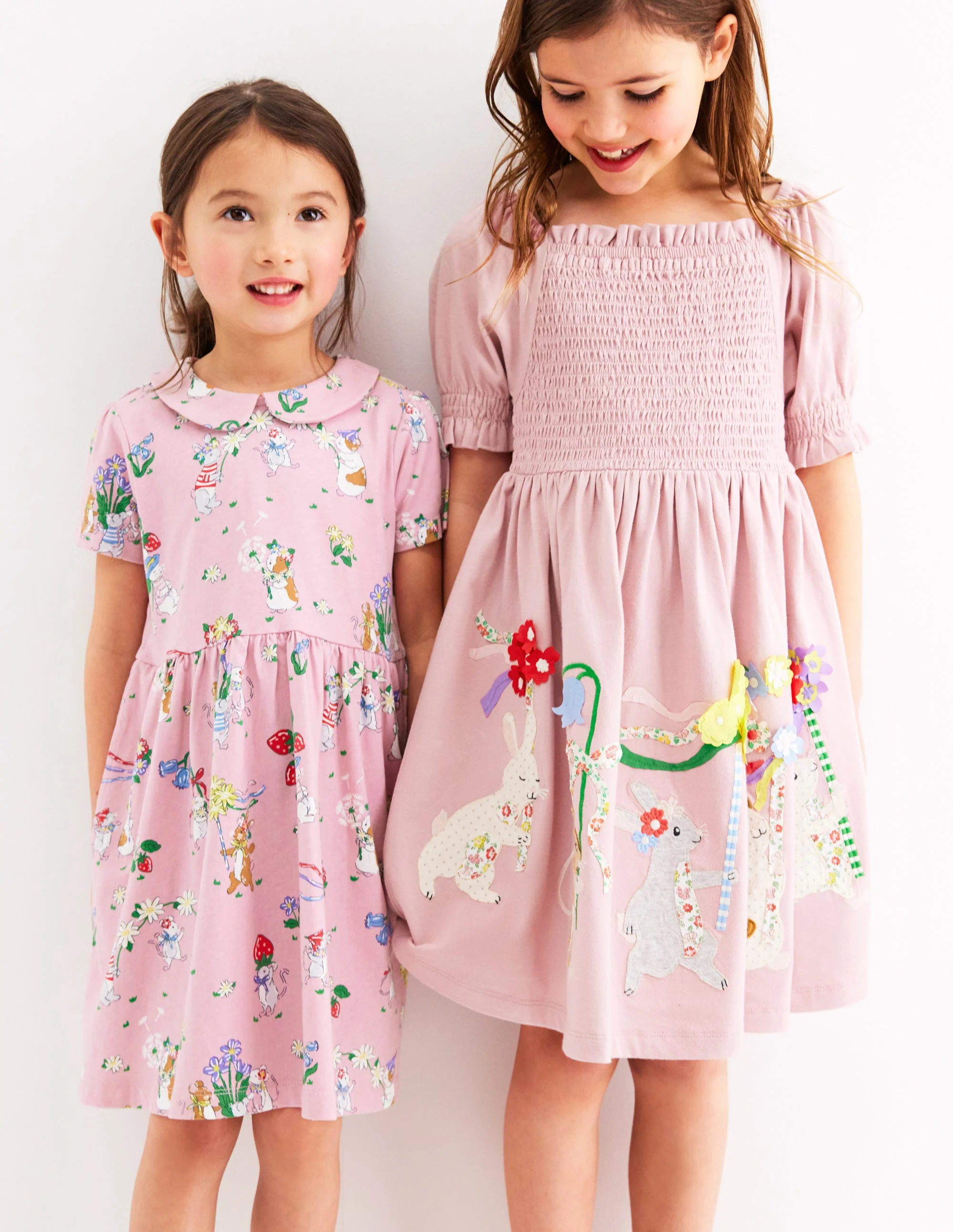 Jerseykleid mit Peter-Pan-Kragen-Vintage-Rosa Maitag - Image 4