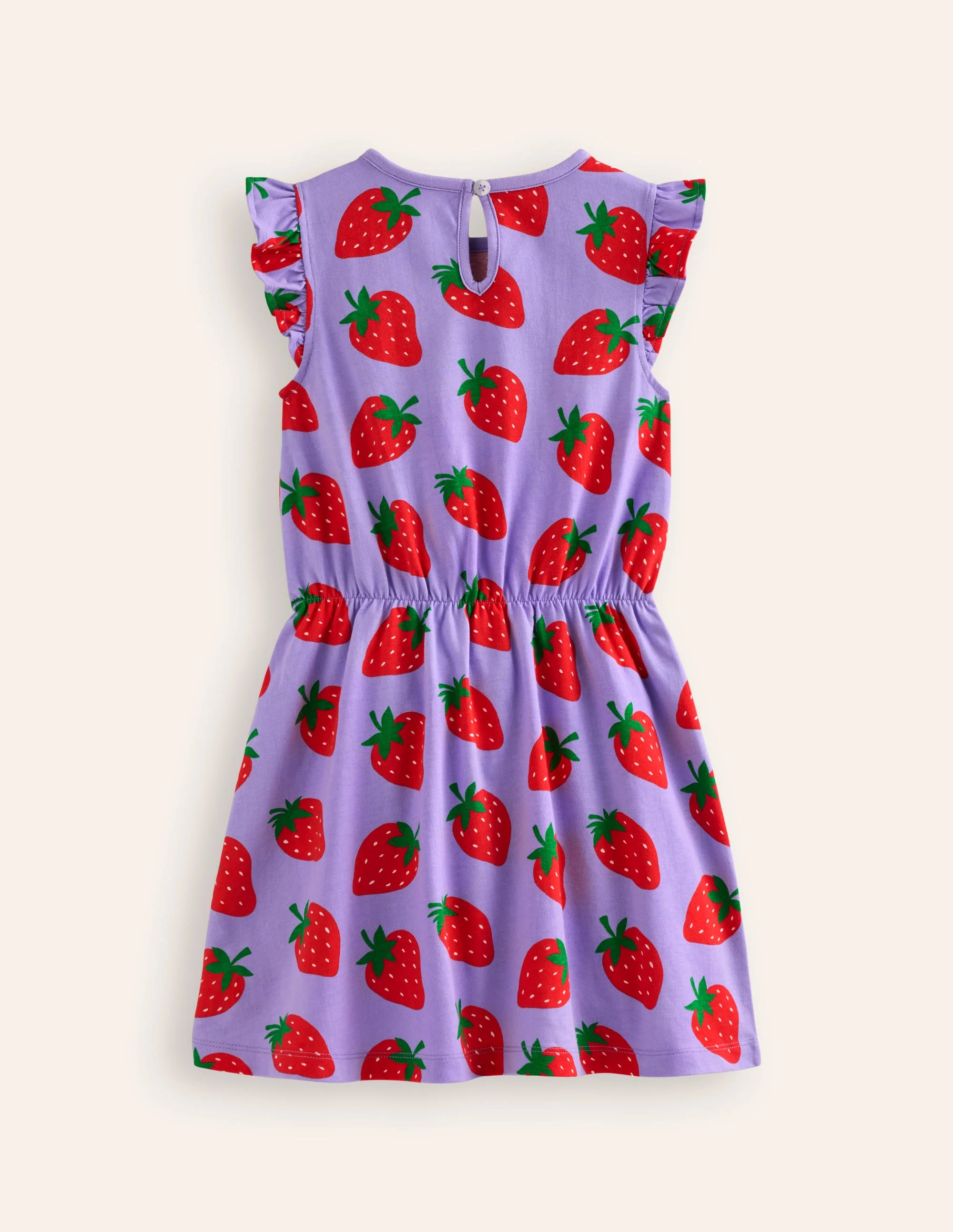 Jerseykleid mit Rüschenärmeln-Parmaviolett Erdbeeren - Image 2