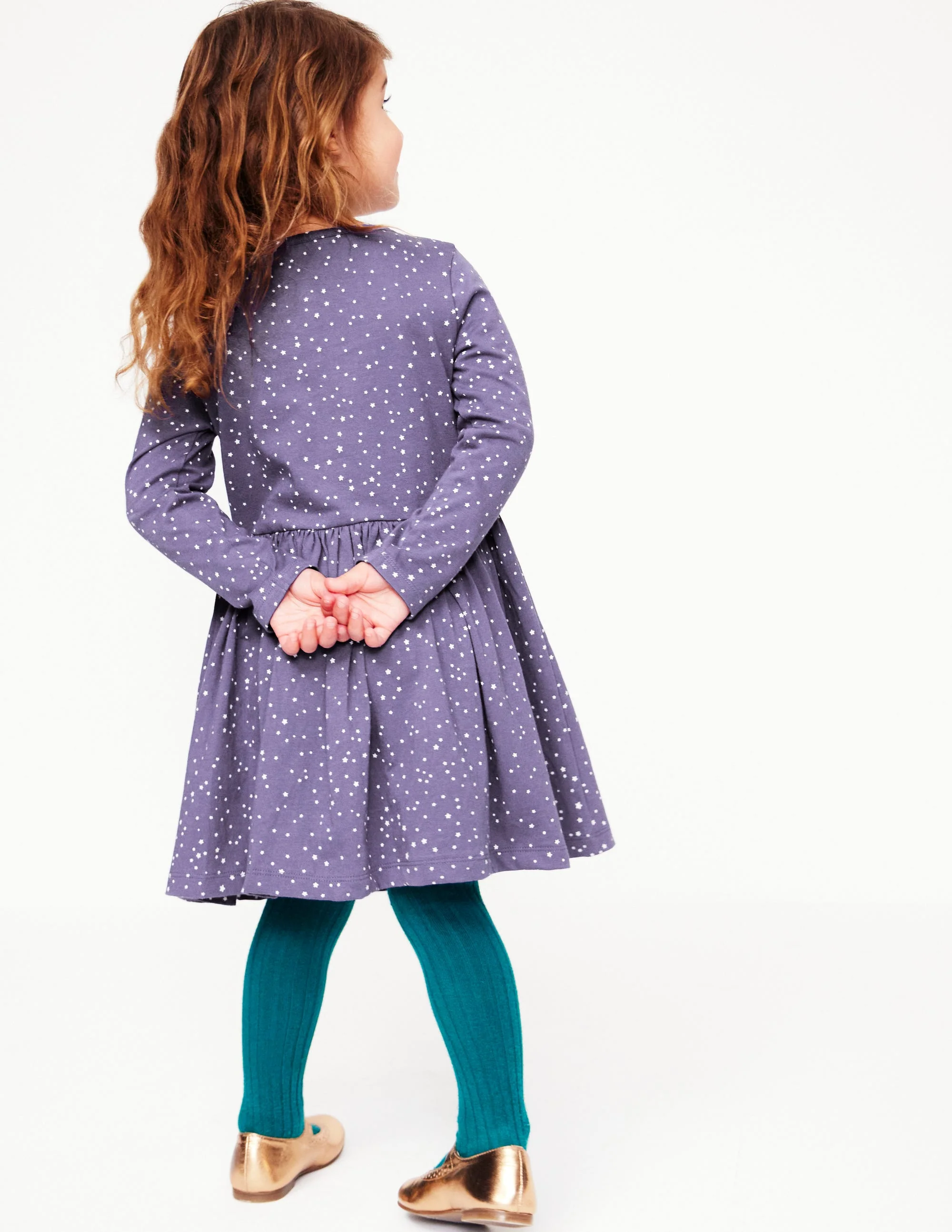 Jerseykleid mit Saumapplikation-Sanftes Steuerbordblau Weihnachten - Image 2