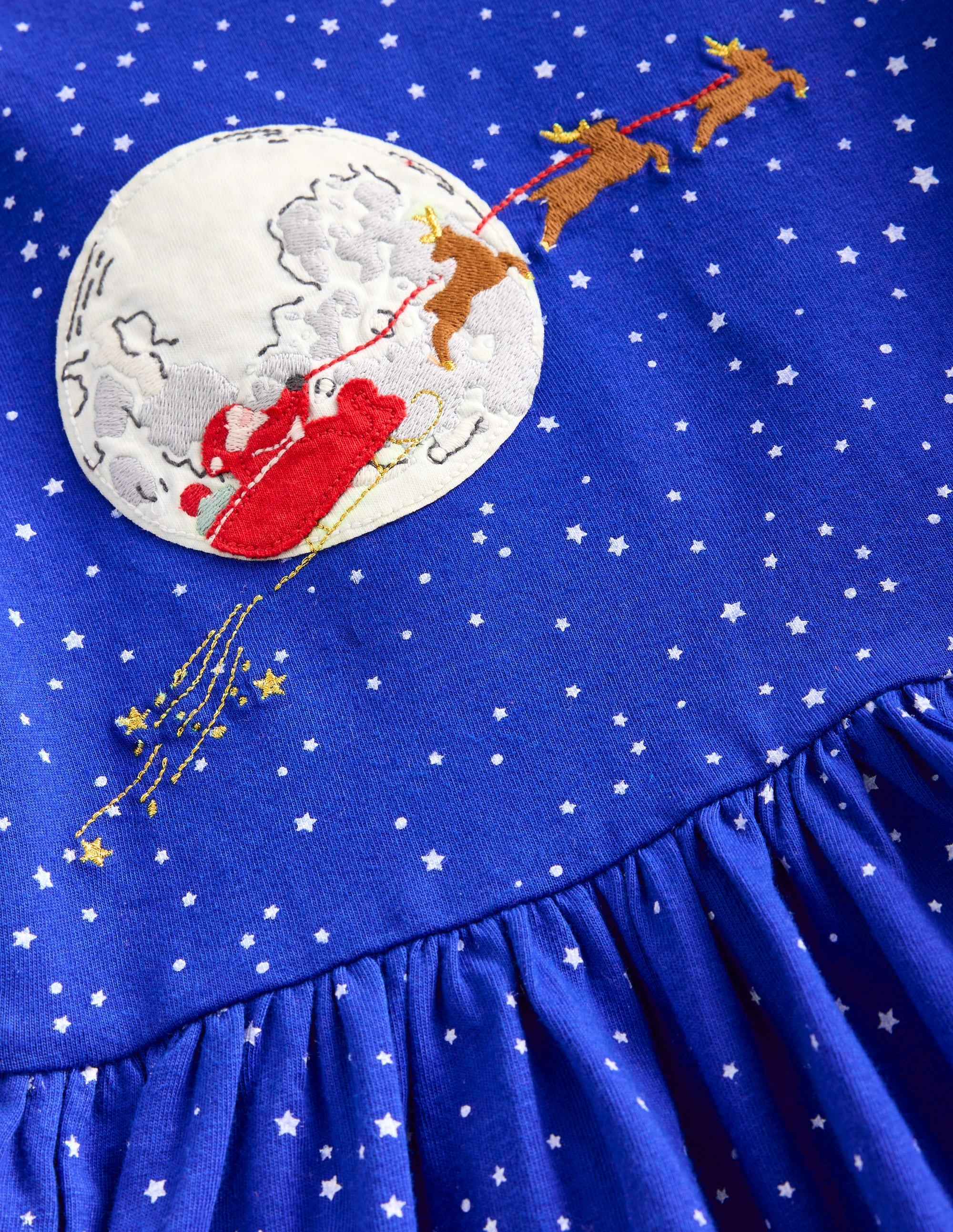 Jerseykleid mit Saumapplikation-Sanftes Steuerbordblau Weihnachten - Image 6