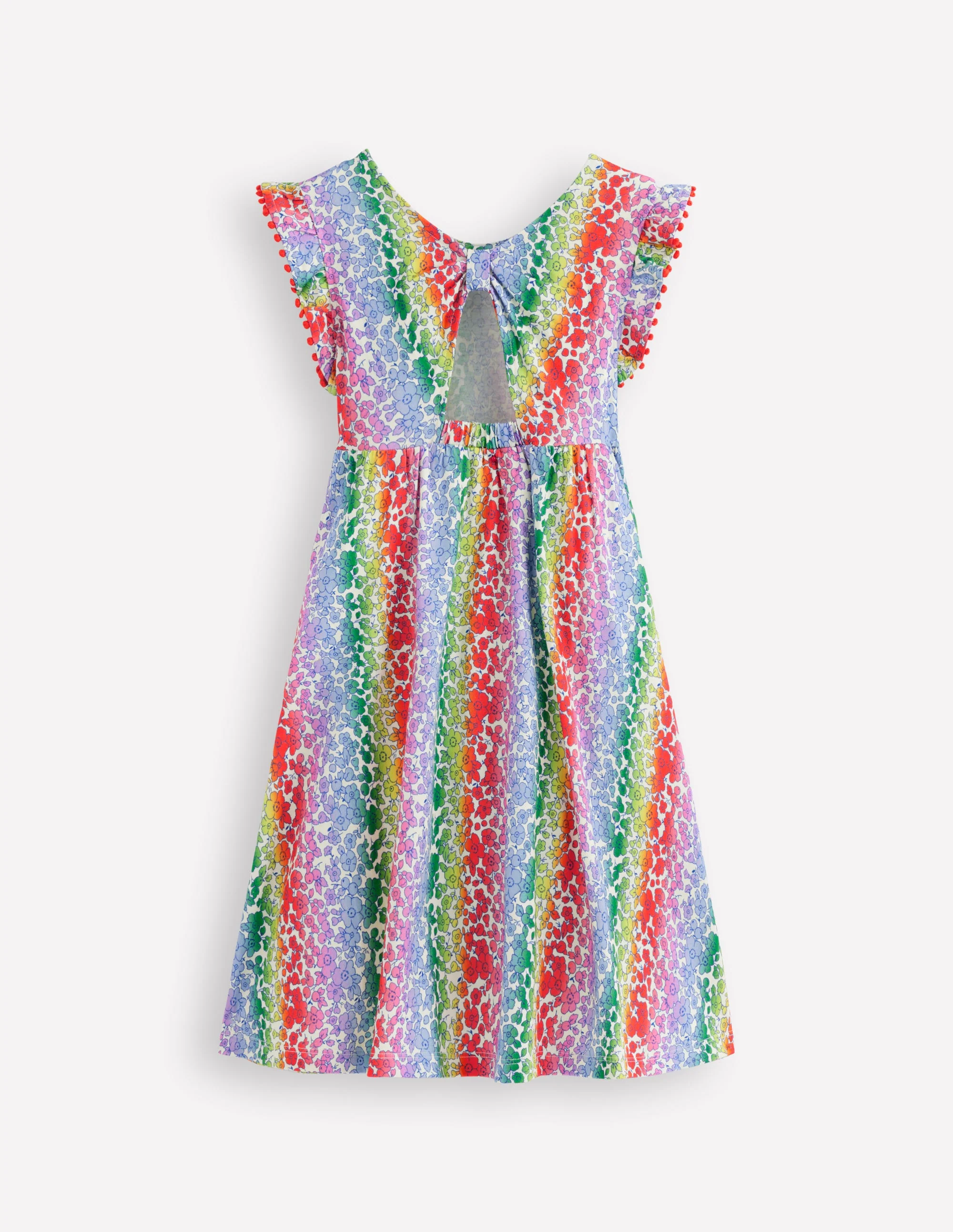 Jerseykleid mit Schleife am Rücken-Regenbogen-Ombré Blumenbeet - Image 2