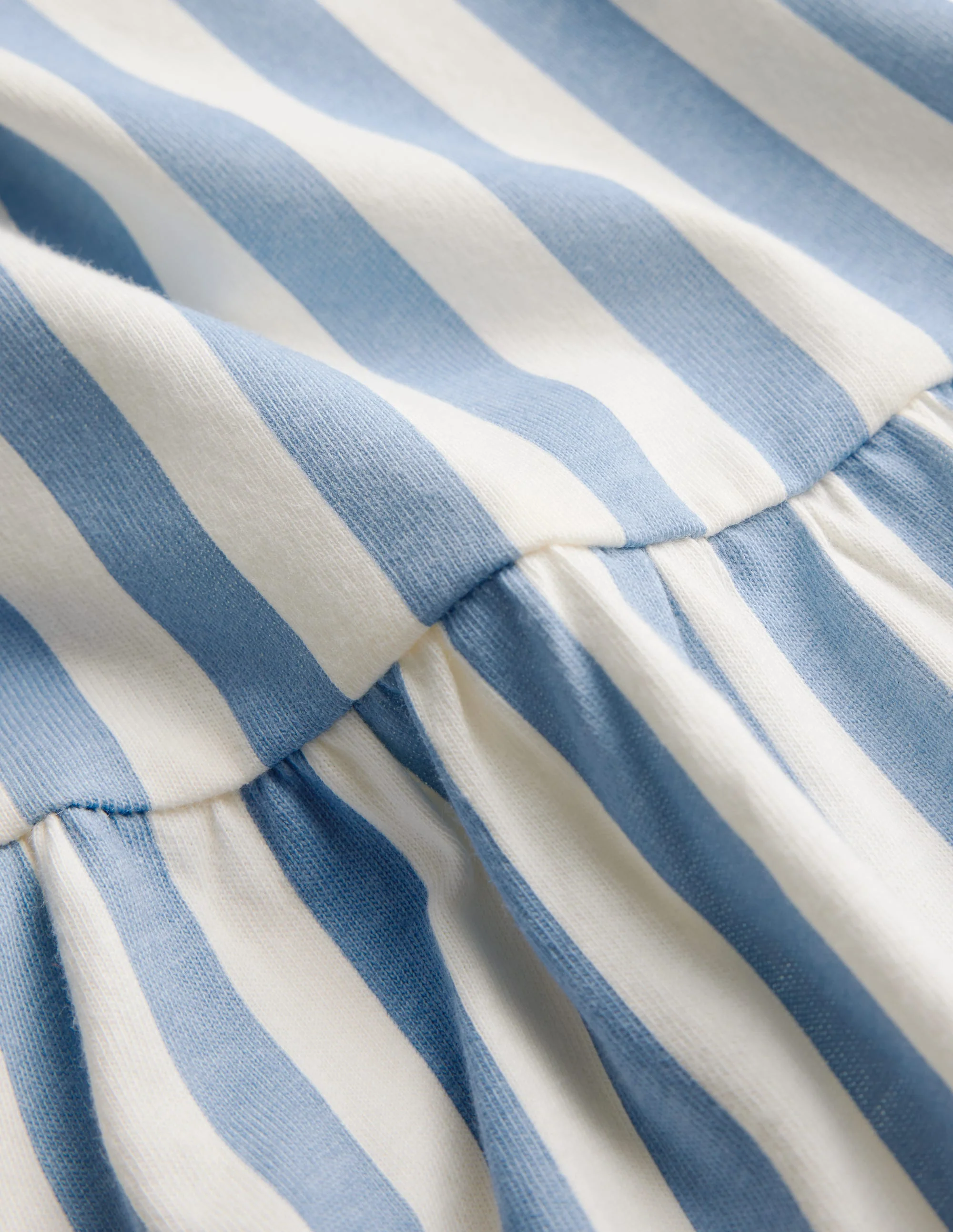 Jerseykleid mit Schleife am Rücken-Salzblau/Naturweiß Streifen - Image 5