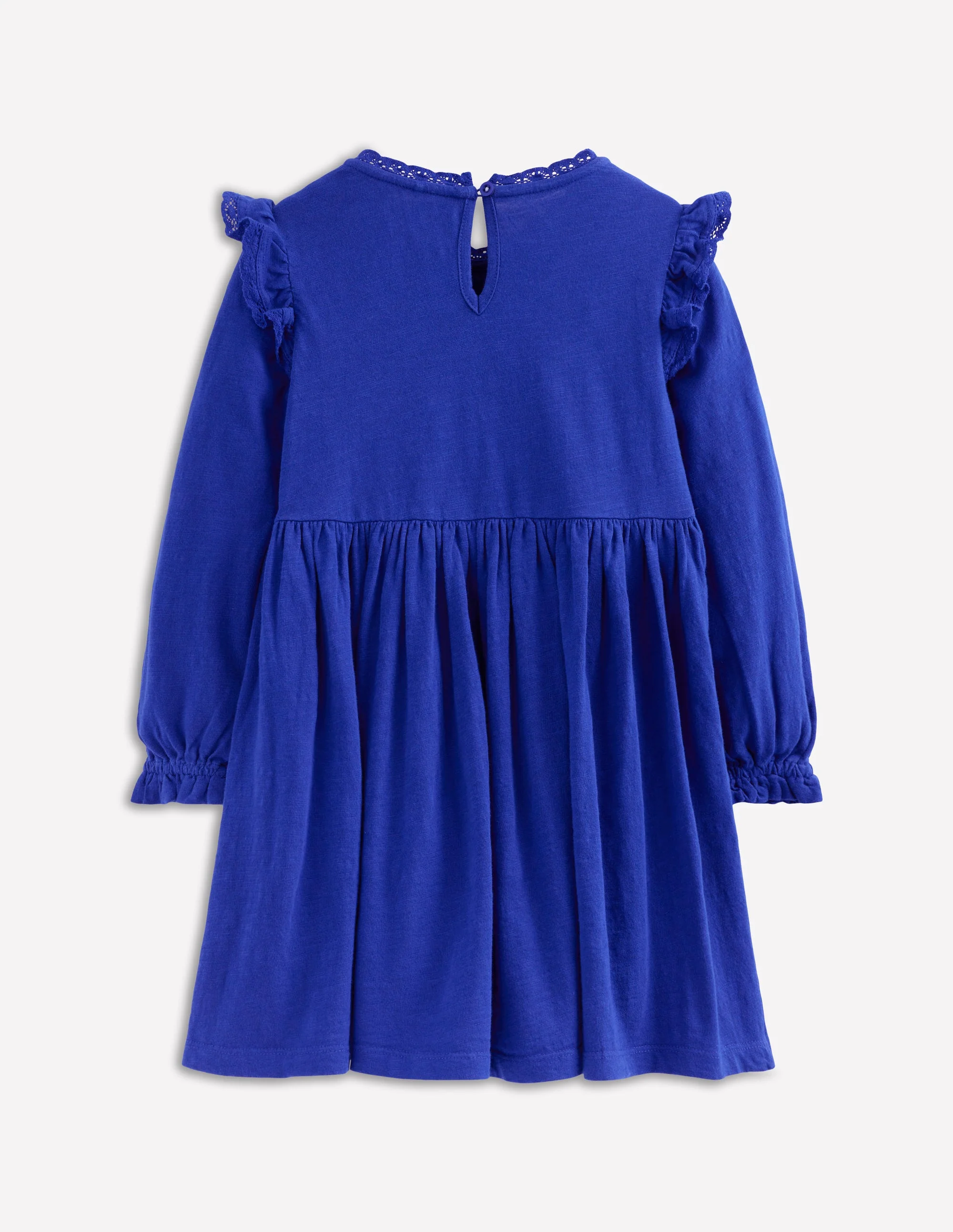 Jerseykleid mit Spitzenbesatz-Blauhäher - Image 2