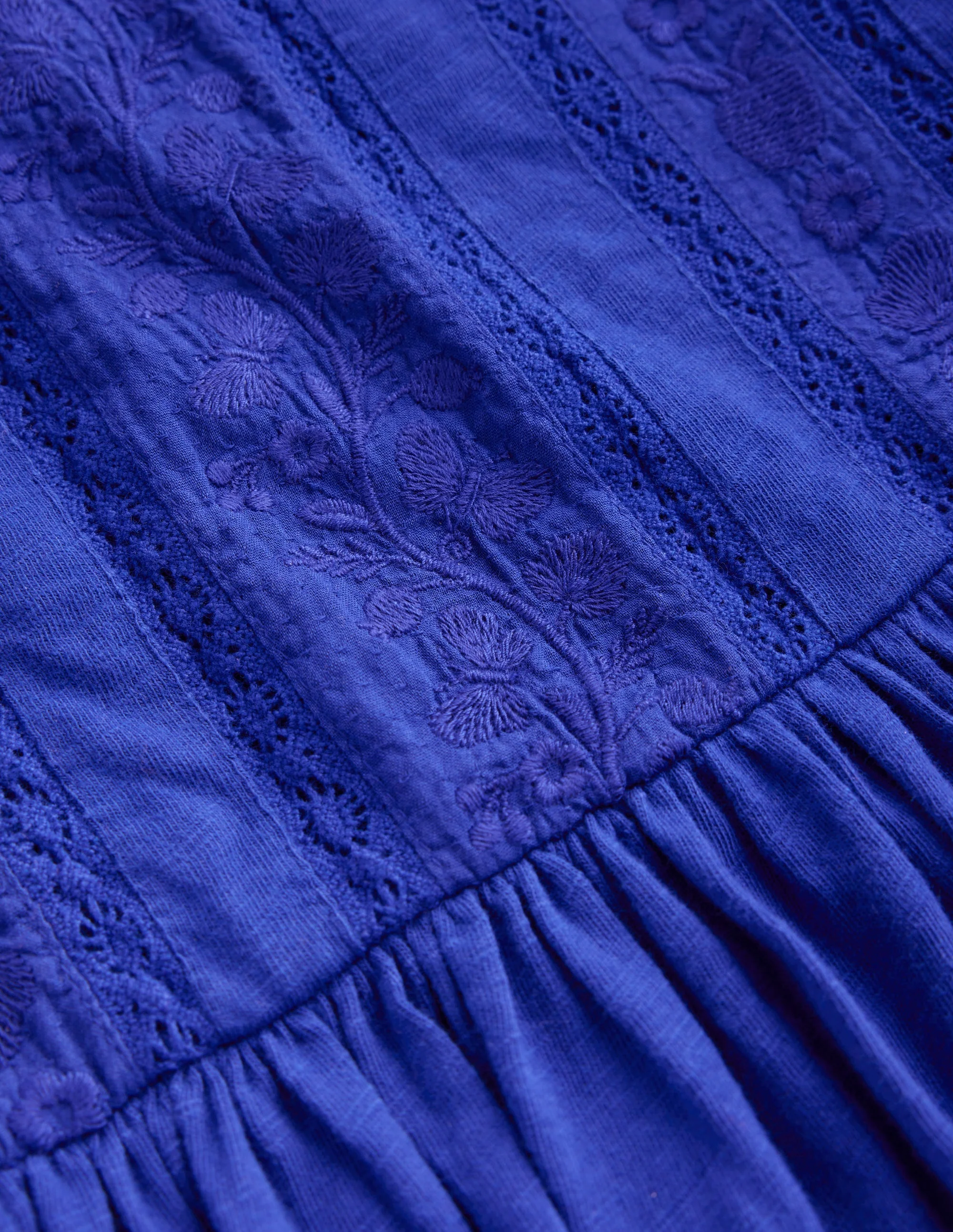 Jerseykleid mit Spitzenbesatz-Blauhäher - Image 3