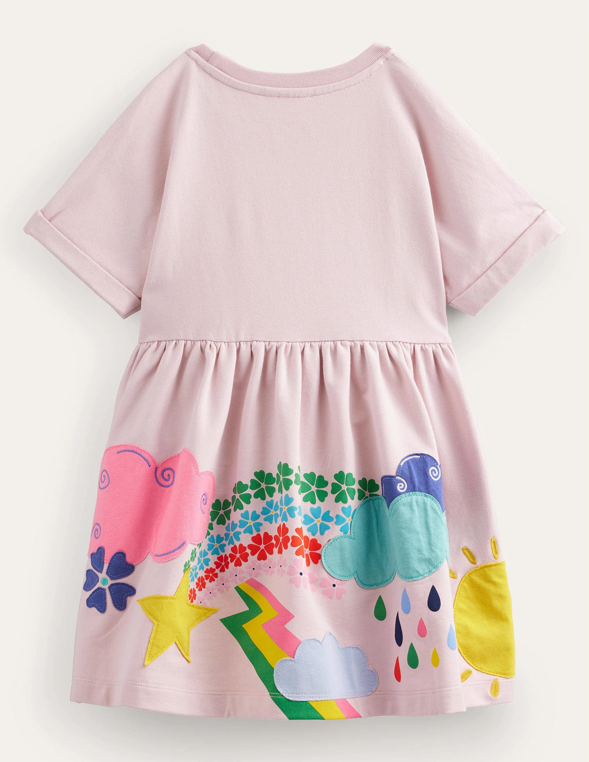 Jerseykleid-Sweatkleid mit Applikation-Französisches Rosa, Wetter - Image 2