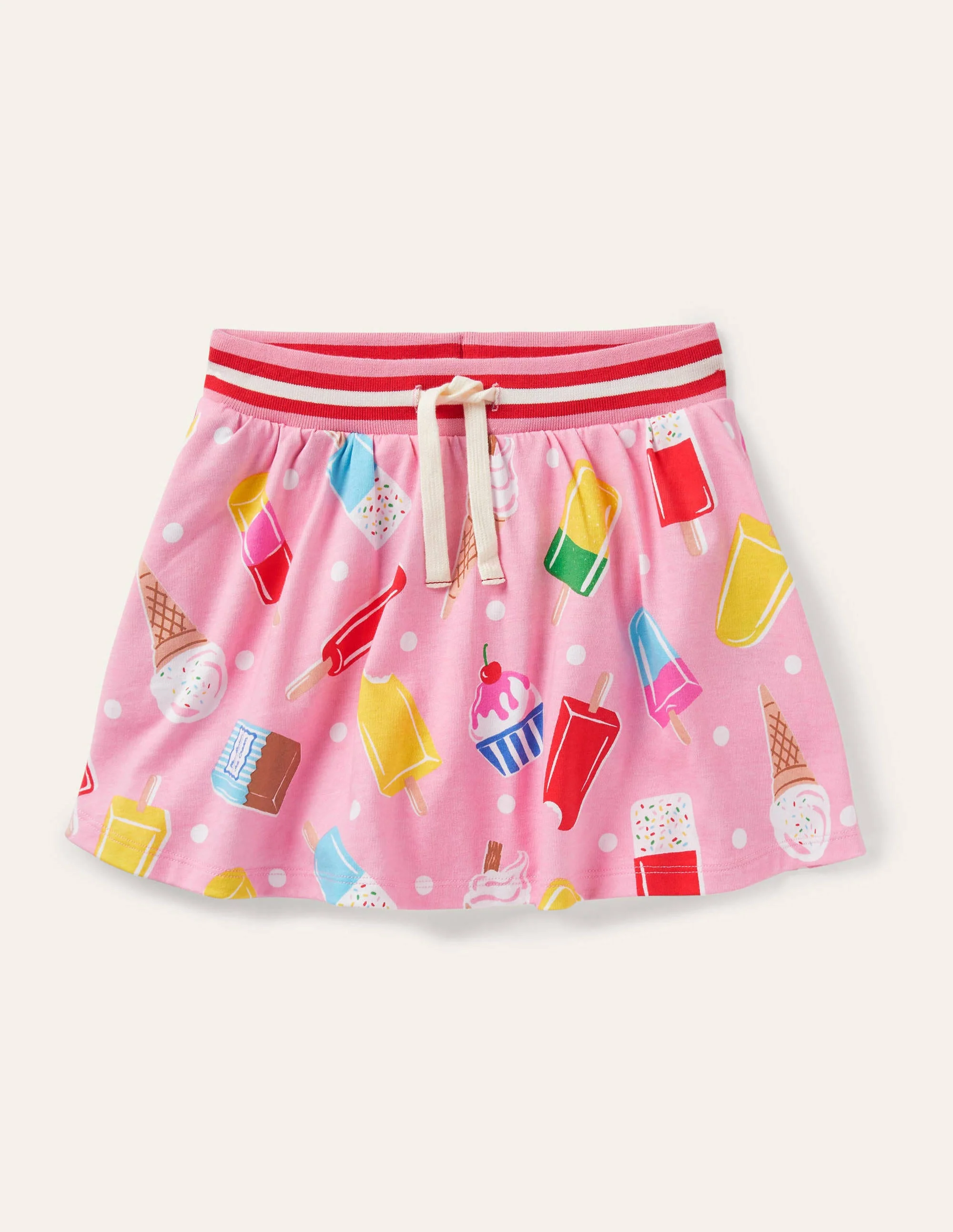 Jerseyskort-Hellrosa, Eiscreme/Getupft