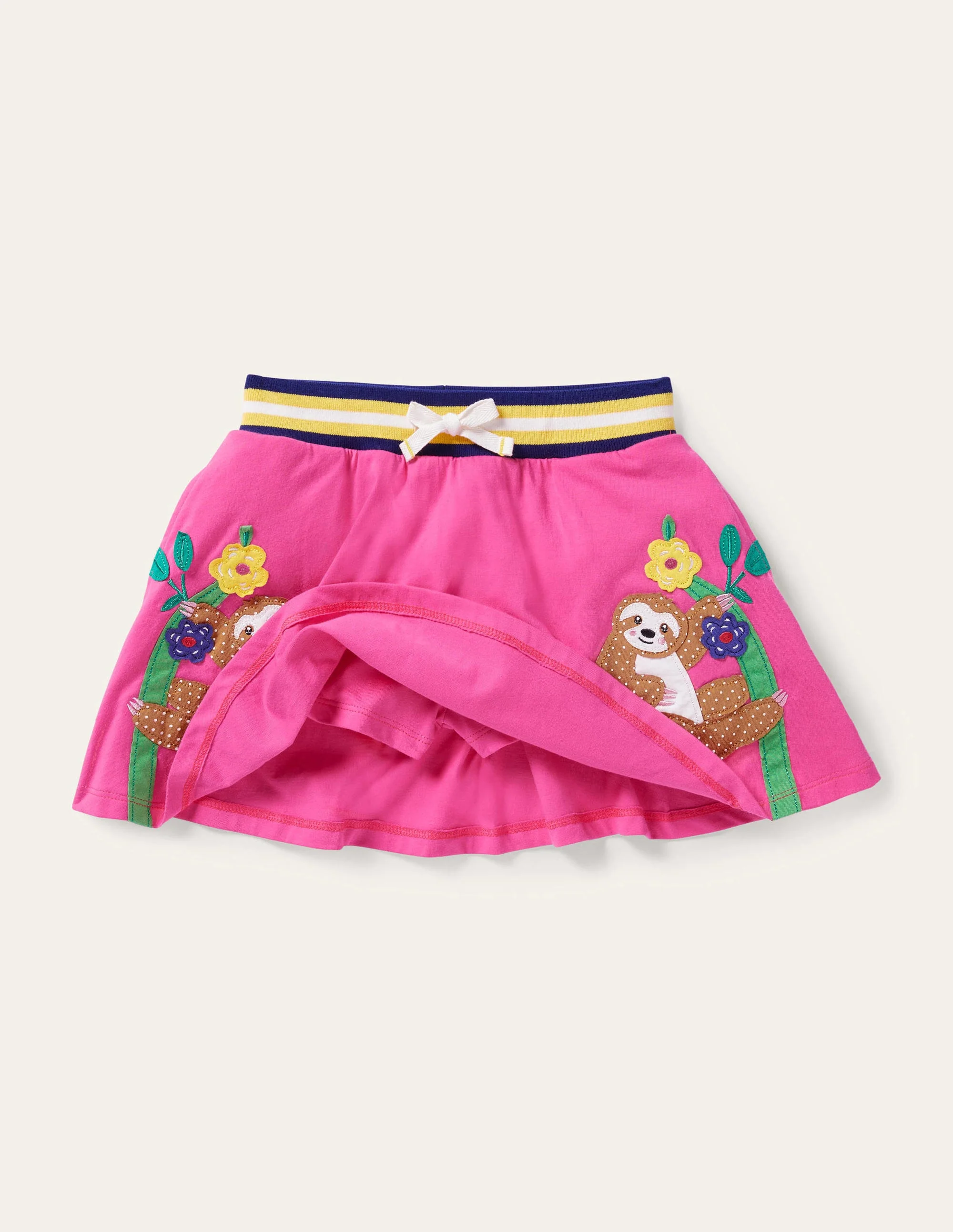 Jerseyskort mit Applikation-Helles Blütenrosa, Faultier - Image 4
